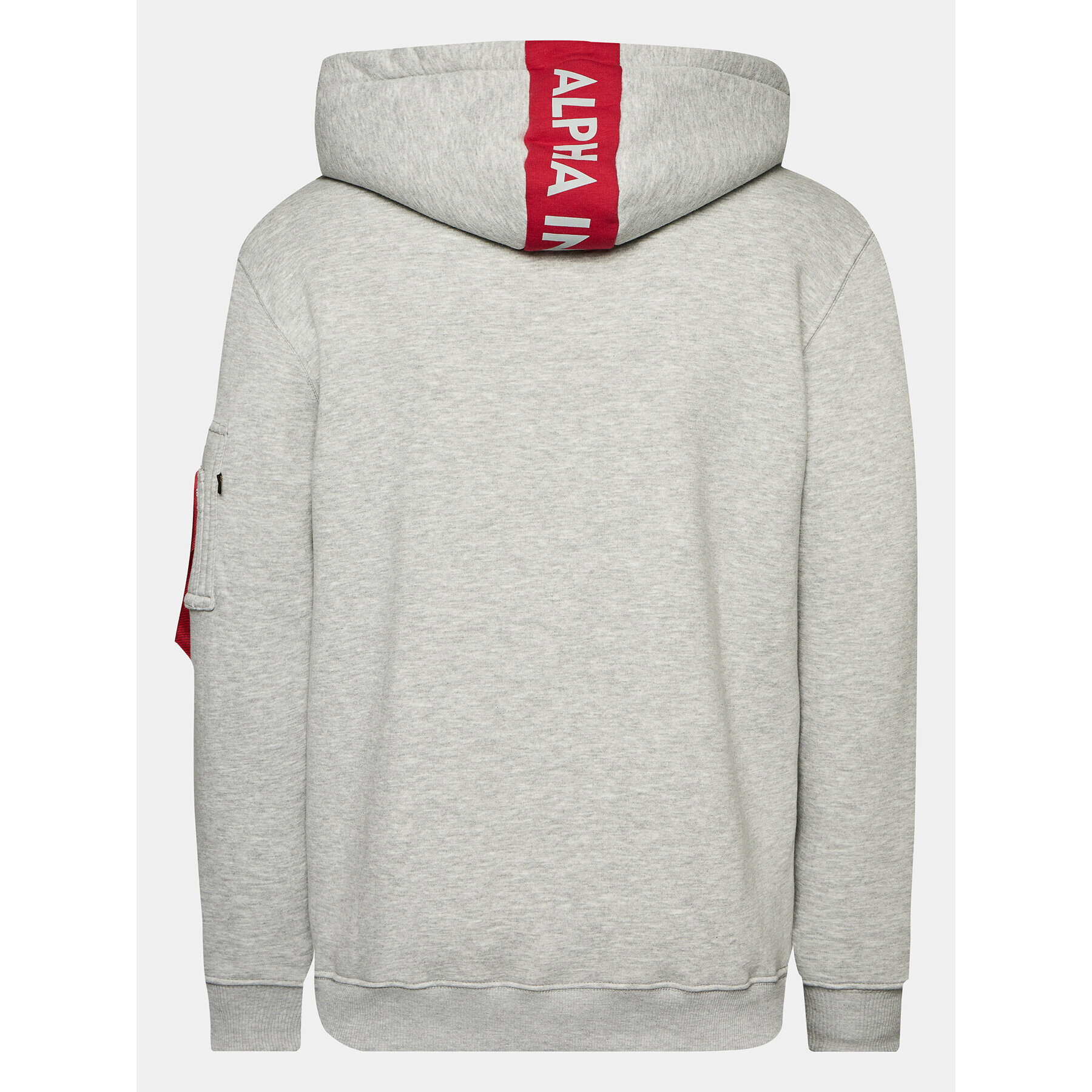 Alpha Industries Mikina Red Stripe 178314 Šedá Regular Fit - Pepit.cz