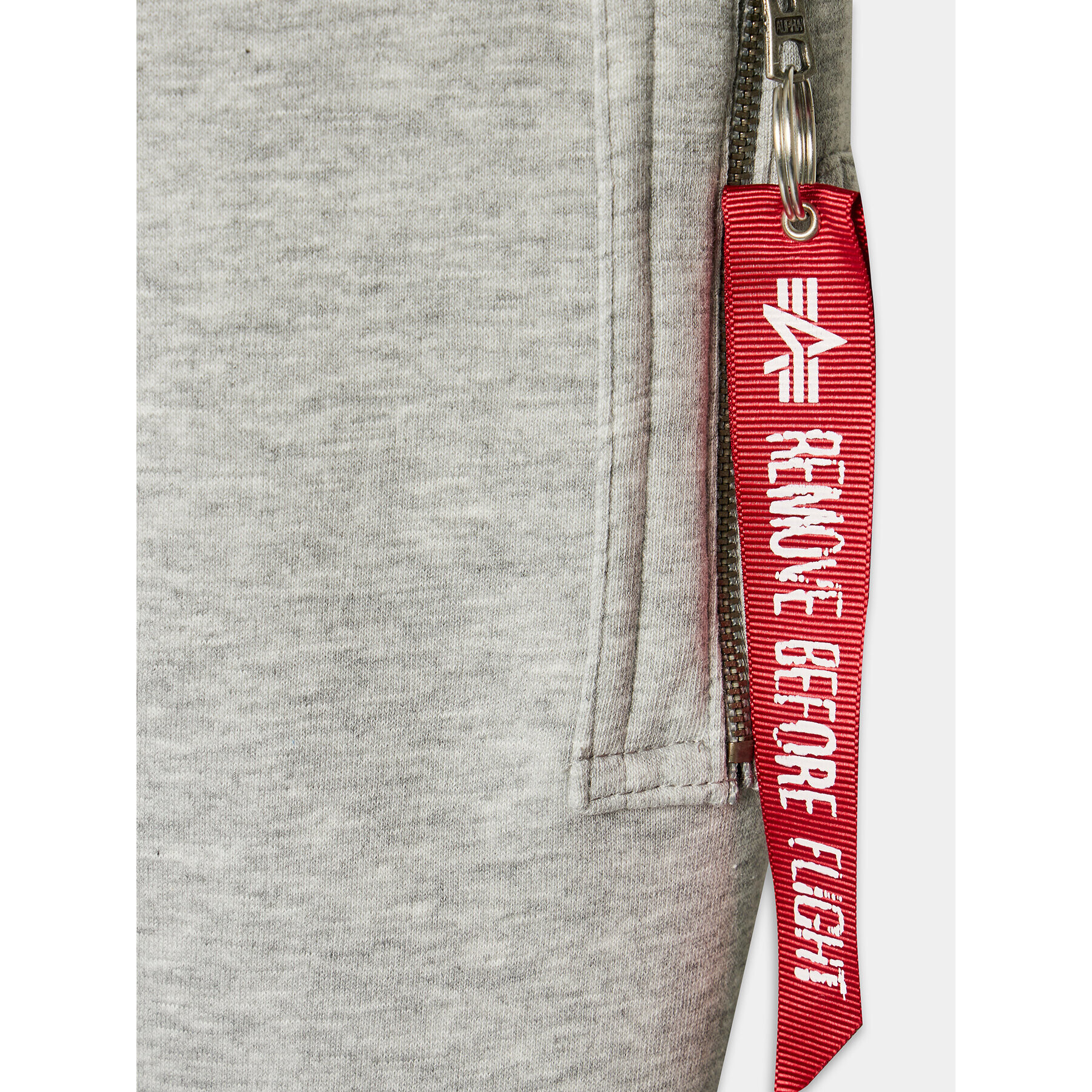 Alpha Industries Mikina Red Stripe 178314 Šedá Regular Fit - Pepit.cz