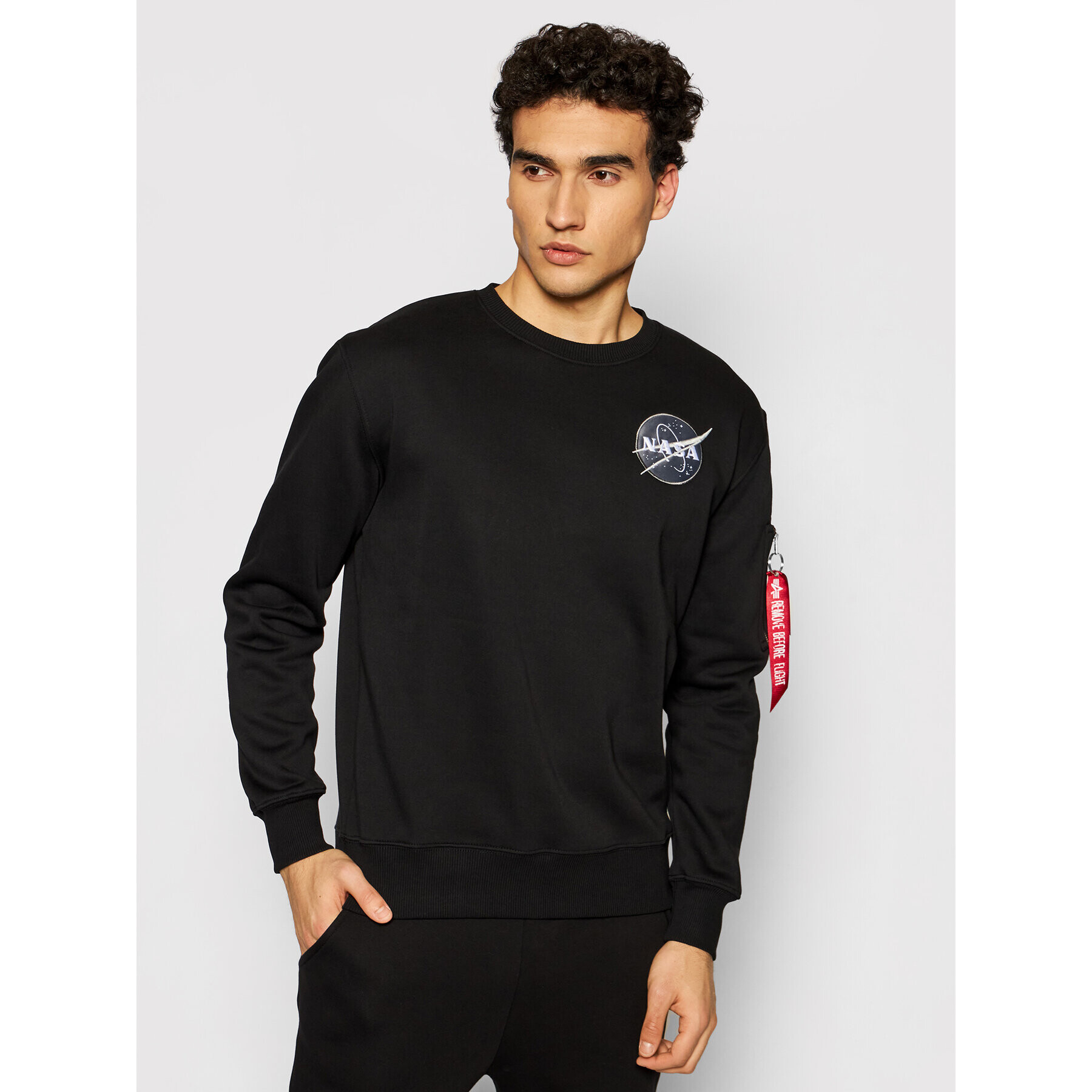 Alpha Industries Mikina Space Shuttle 178307 Černá Regular Fit - Pepit.cz