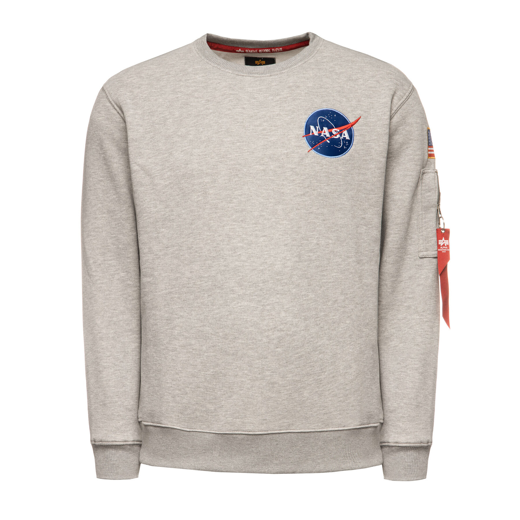 Alpha Industries Mikina Space Shuttle 178307 Šedá Regular Fit - Pepit.cz