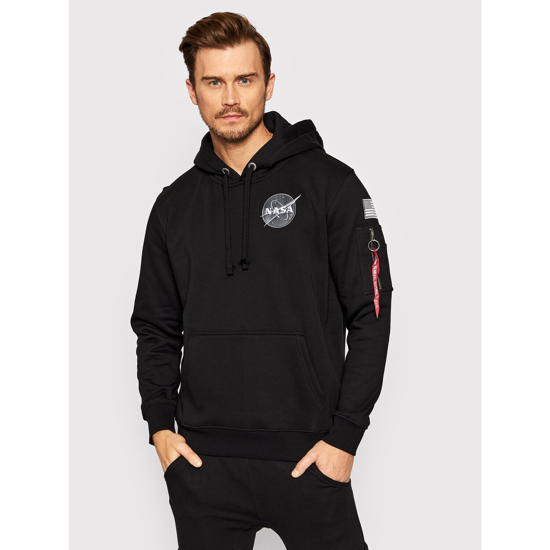 Alpha Industries Mikina Space Shuttle 178317 Černá Regular Fit - Pepit.cz