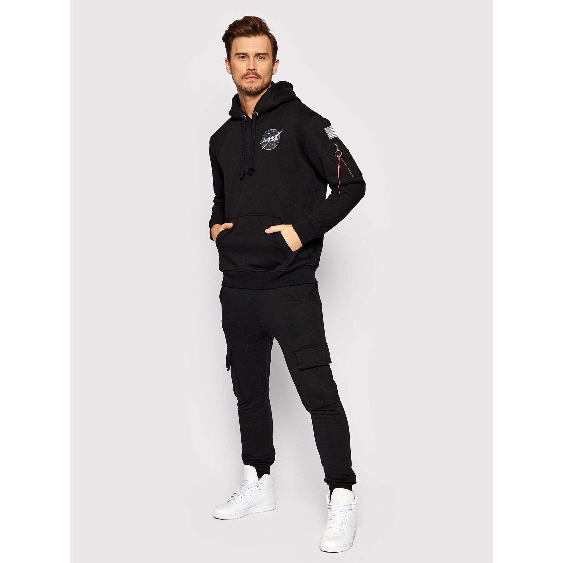 Alpha Industries Mikina Space Shuttle 178317 Černá Regular Fit - Pepit.cz