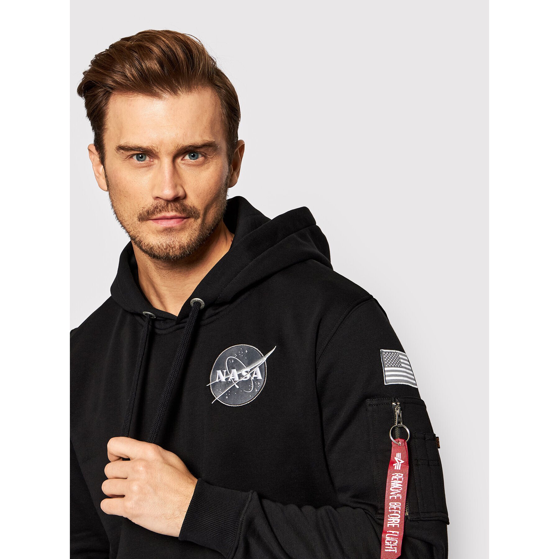 Alpha Industries Mikina Space Shuttle 178317 Černá Regular Fit - Pepit.cz