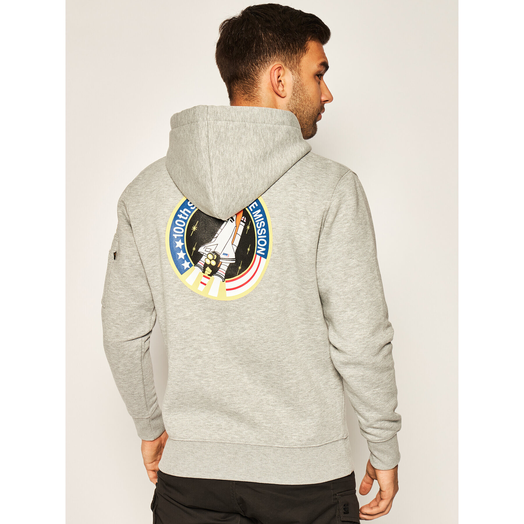 Alpha Industries Mikina Space Shuttle 178317 Šedá Regular Fit - Pepit.cz