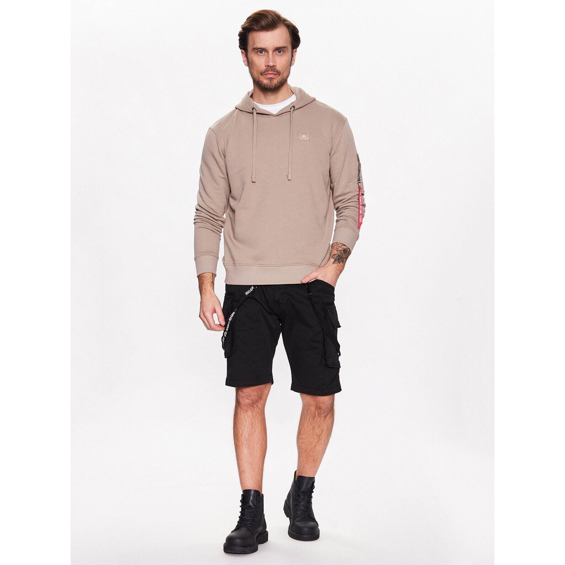 Alpha Industries Mikina X-Fit 158321 Béžová Regular Fit - Pepit.cz