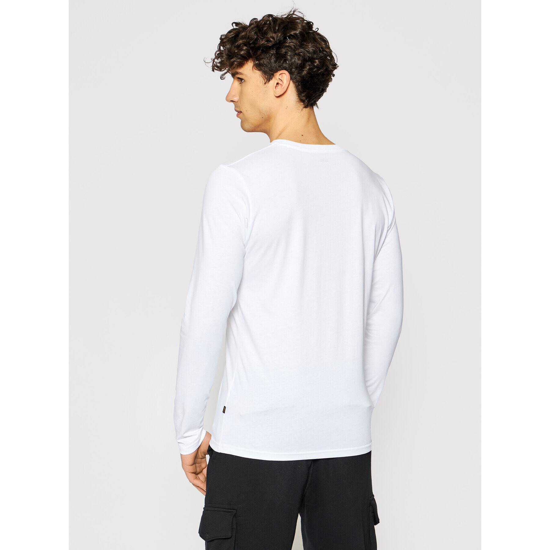 Alpha Industries S dlouhým rukávem Basic T 100510 Bílá Regular Fit - Pepit.cz