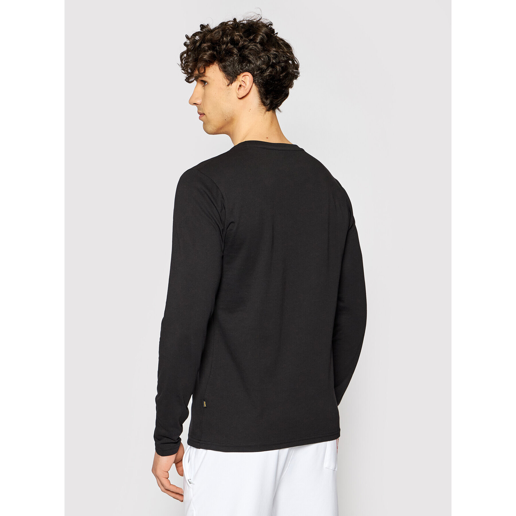 Alpha Industries S dlouhým rukávem Basic T-Ls 100510 Černá Standard Fit - Pepit.cz