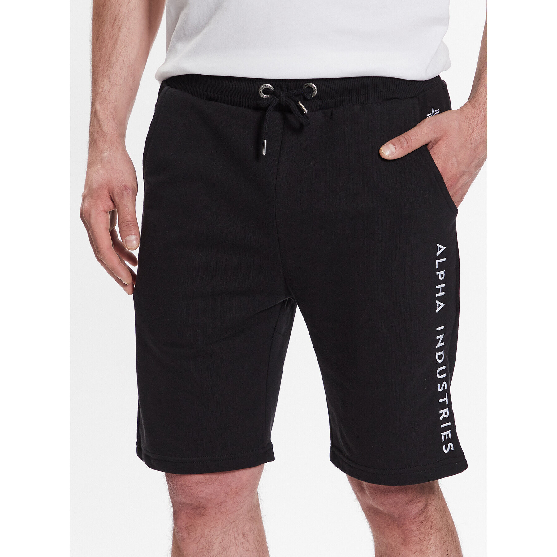 Alpha Industries Sportovní kraťasy AI Sweat Short 116365 Černá Regular Fit - Pepit.cz