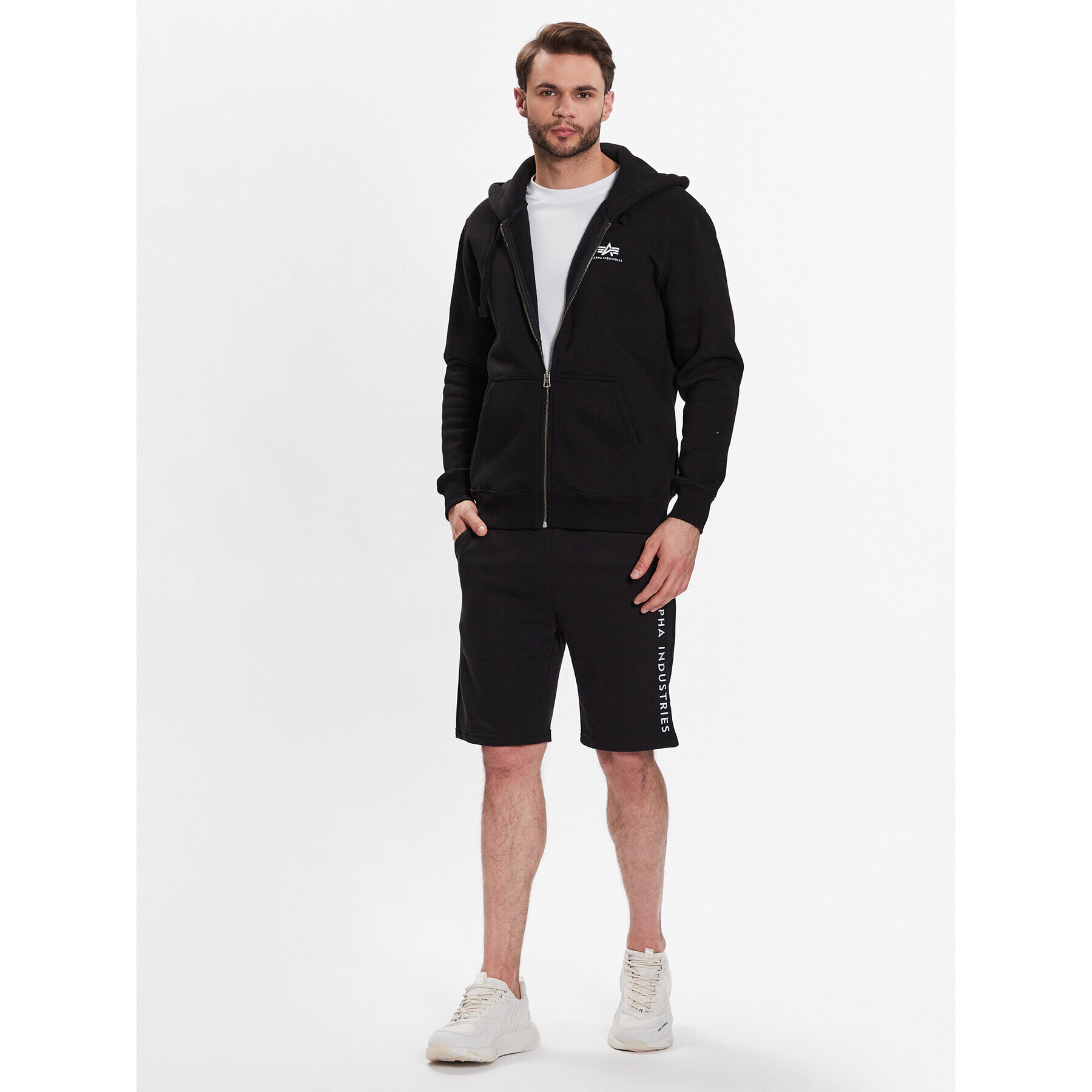 Alpha Industries Sportovní kraťasy AI Sweat Short 116365 Černá Regular Fit - Pepit.cz