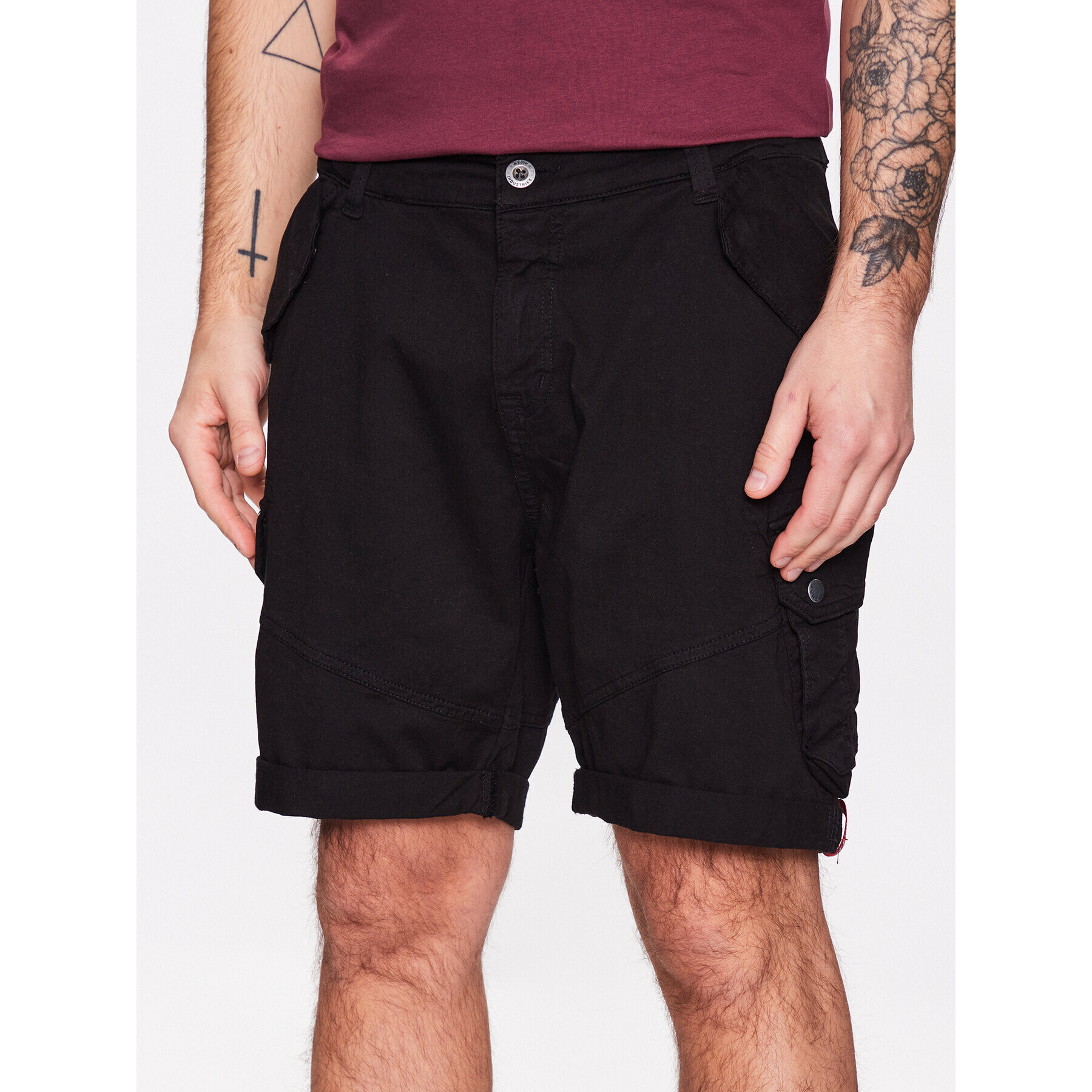 Alpha Industries Šortky z materiálu Combat Shorts Černá Slim Fit - Pepit.cz