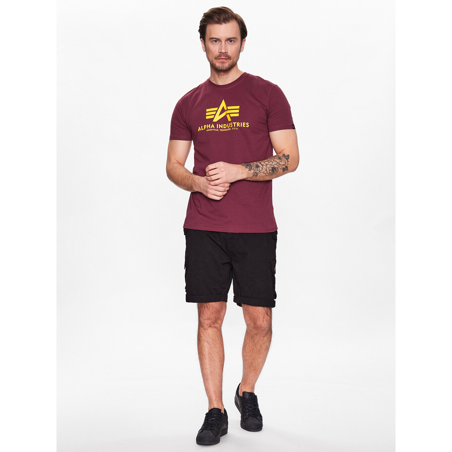 Alpha Industries Šortky z materiálu Combat Shorts Černá Slim Fit - Pepit.cz