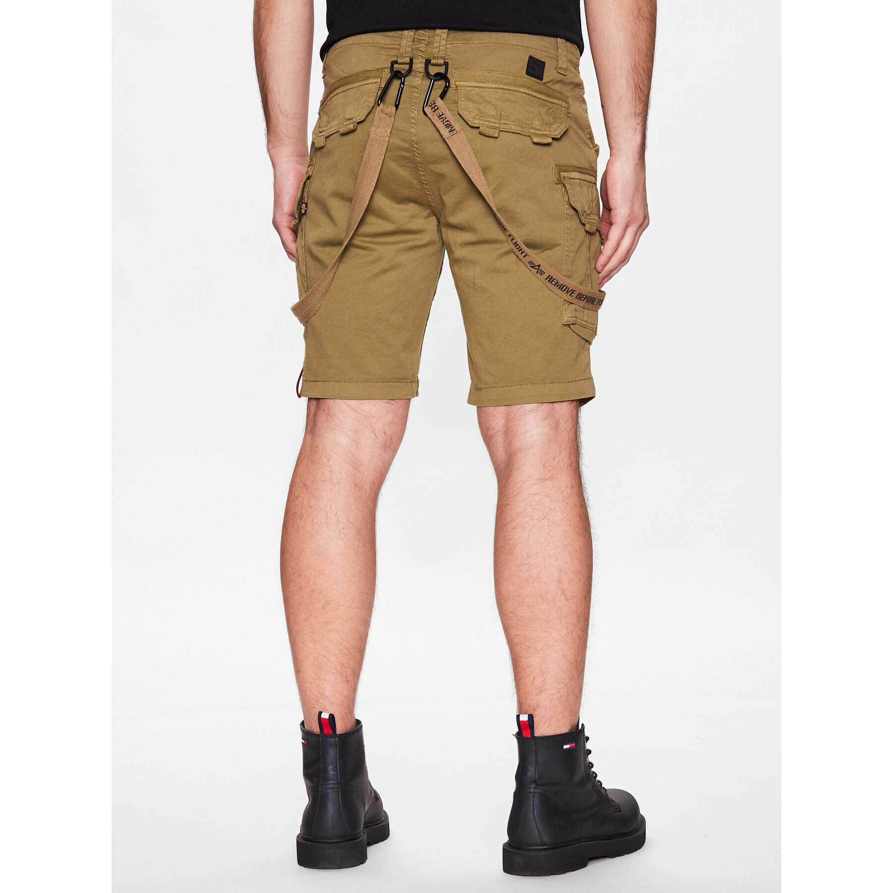 Alpha Industries Šortky z materiálu Utility 116213 Béžová Slim Fit - Pepit.cz