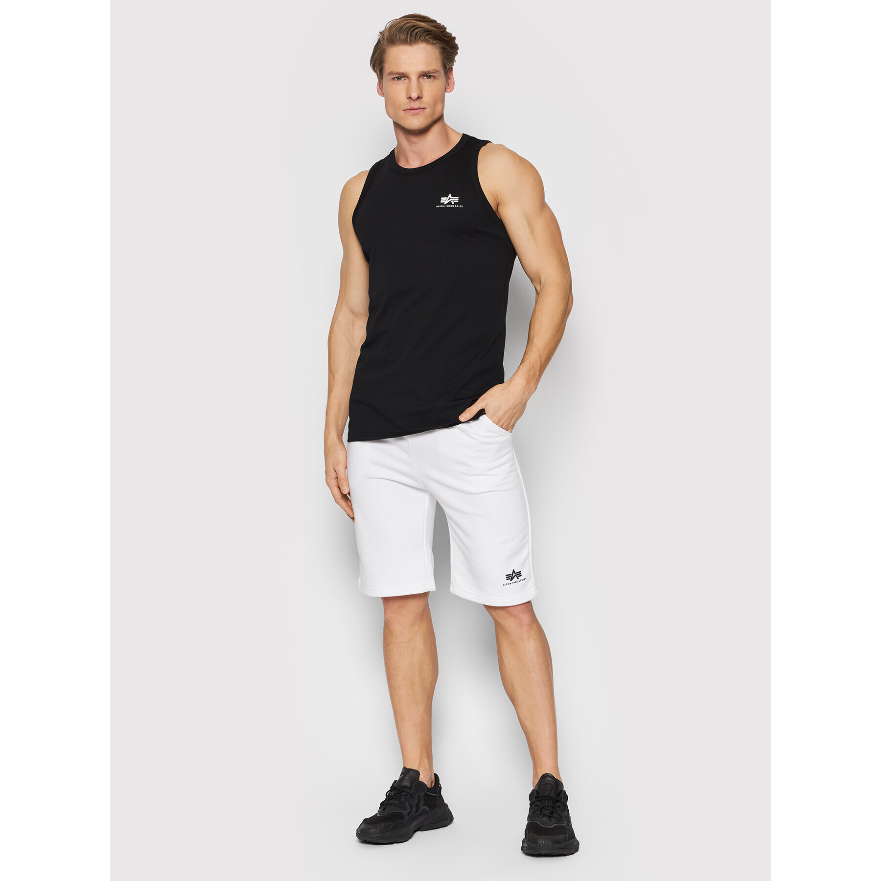 Alpha Industries Sportovní kraťasy Basic 116363 Bílá Regular Fit - Pepit.cz