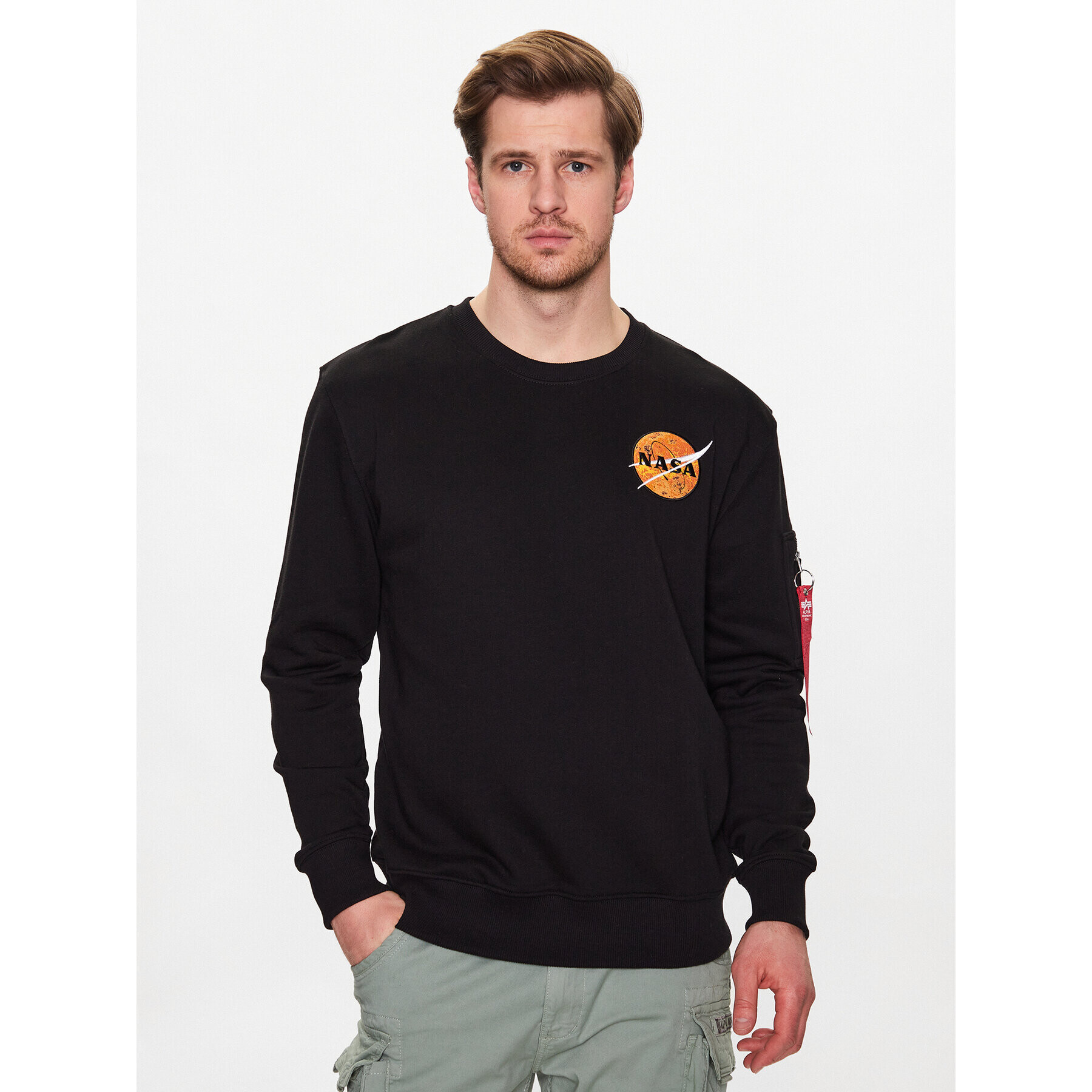 Alpha Industries Mikina Nasa Davinc 136303 Černá Regular Fit - Pepit.cz