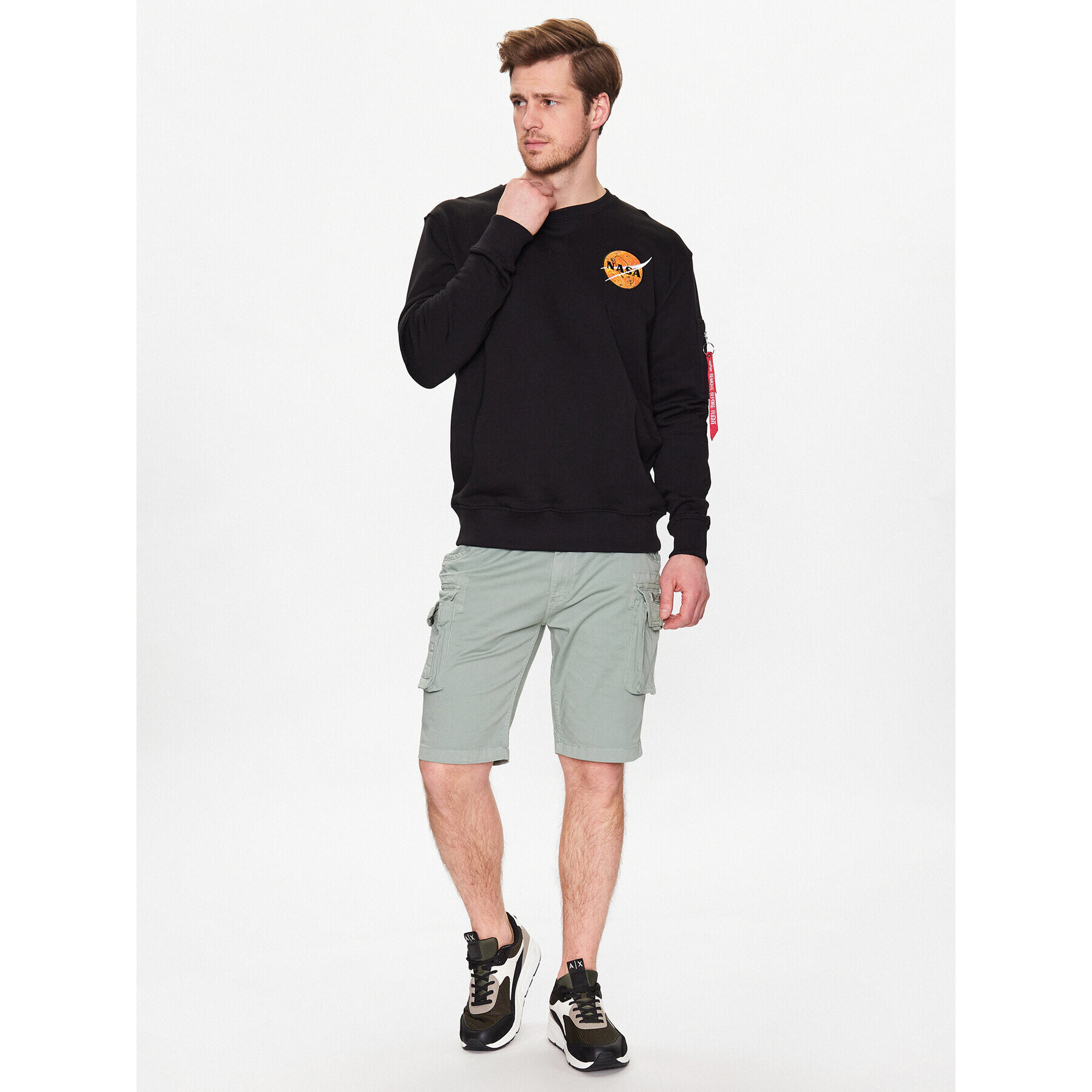 Alpha Industries Mikina Nasa Davinc 136303 Černá Regular Fit - Pepit.cz