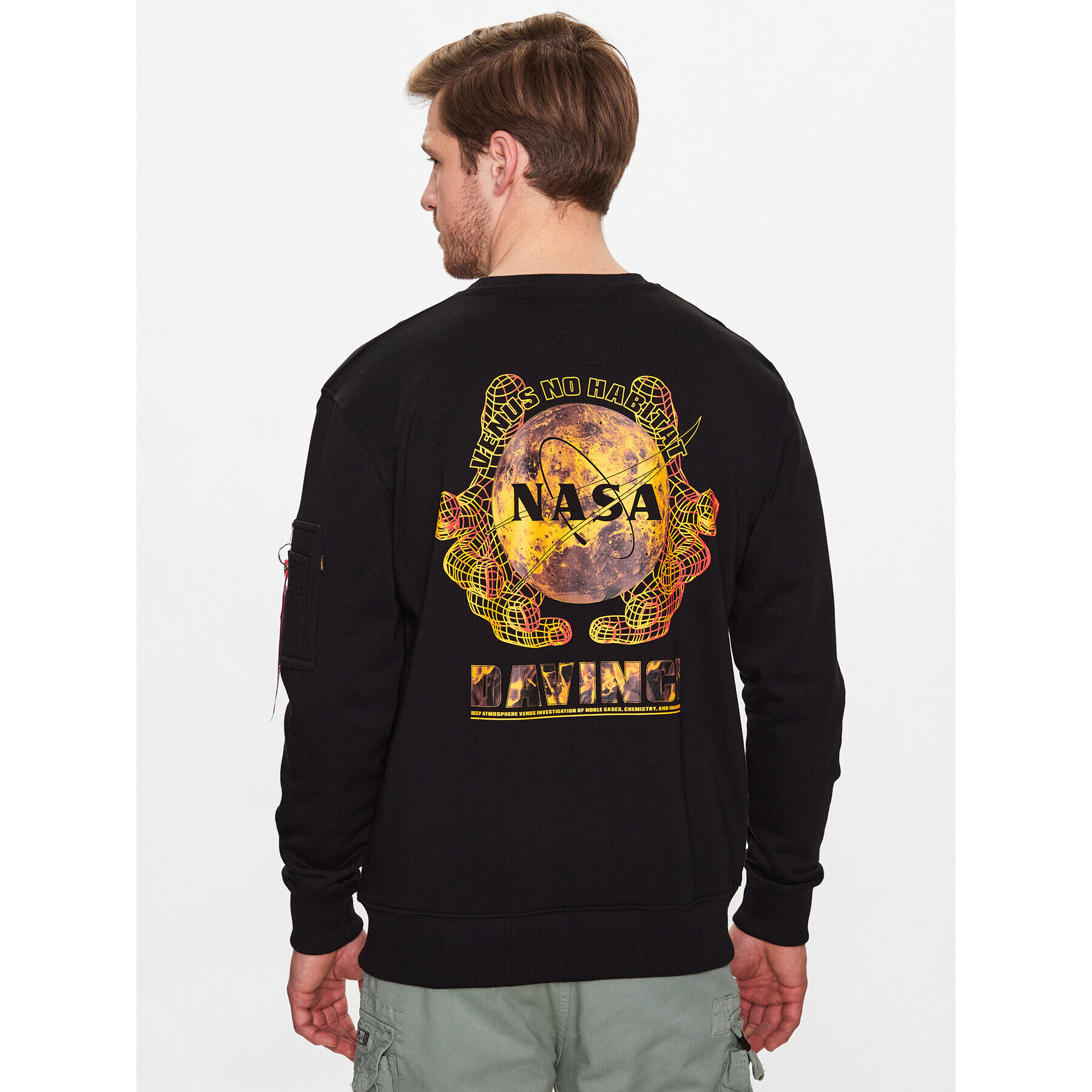 Alpha Industries Mikina Nasa Davinc 136303 Černá Regular Fit - Pepit.cz