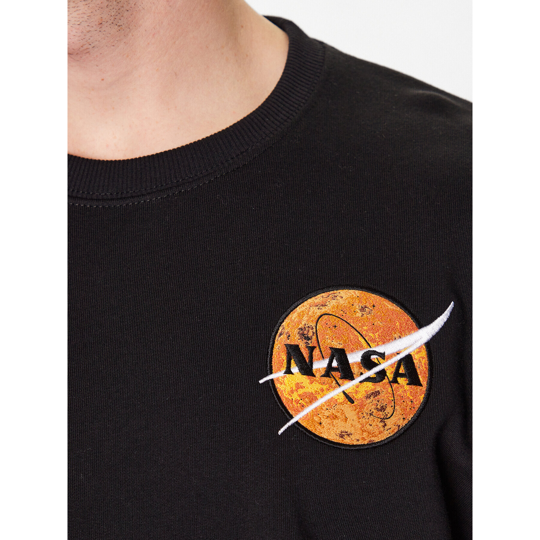 Alpha Industries Mikina Nasa Davinc 136303 Černá Regular Fit - Pepit.cz