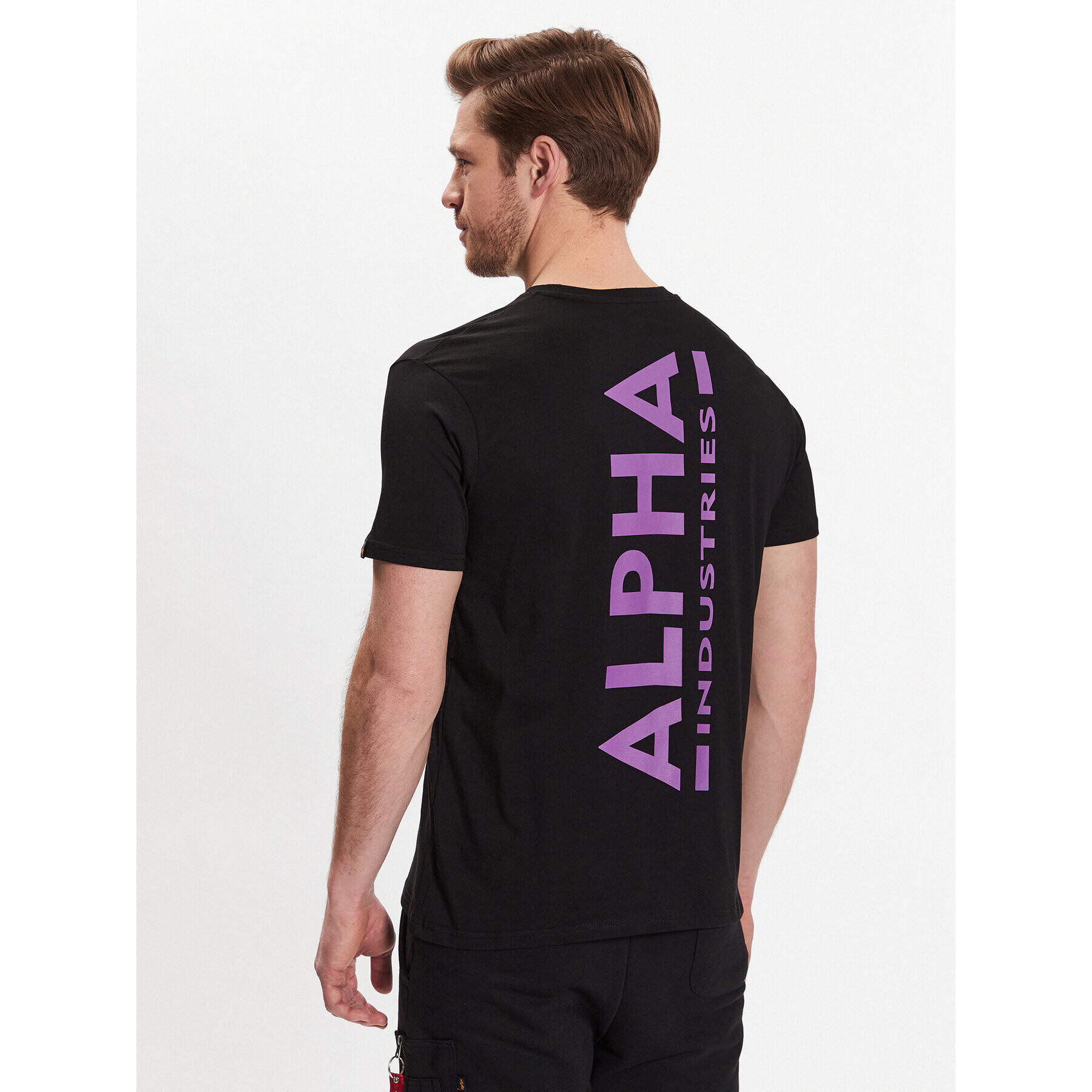 Alpha Industries T-Shirt Backprint T 128507 Černá Regular Fit - Pepit.cz