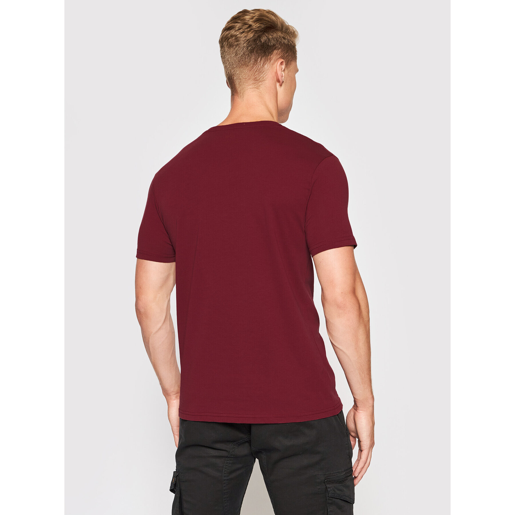 Alpha Industries T-Shirt Basic 100501 Bordó Regular Fit - Pepit.cz