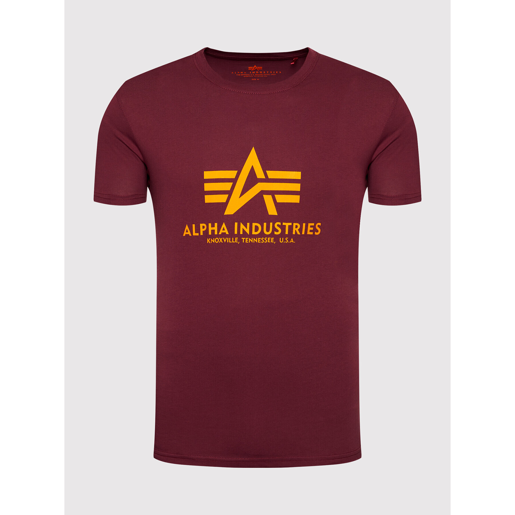 Alpha Industries T-Shirt Basic 100501 Bordó Regular Fit - Pepit.cz