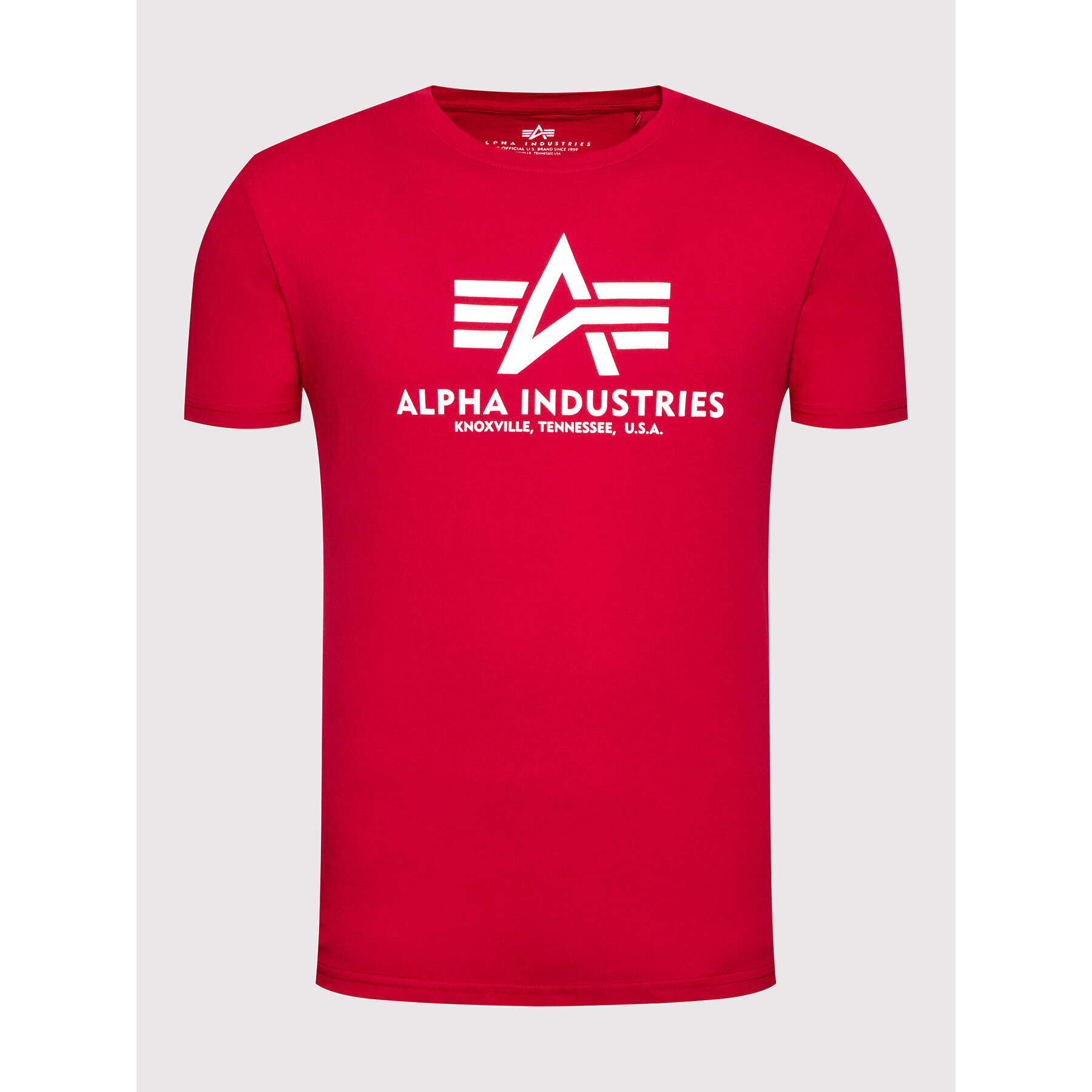 Alpha Industries T-Shirt Basic 100501 Červená Regular Fit - Pepit.cz