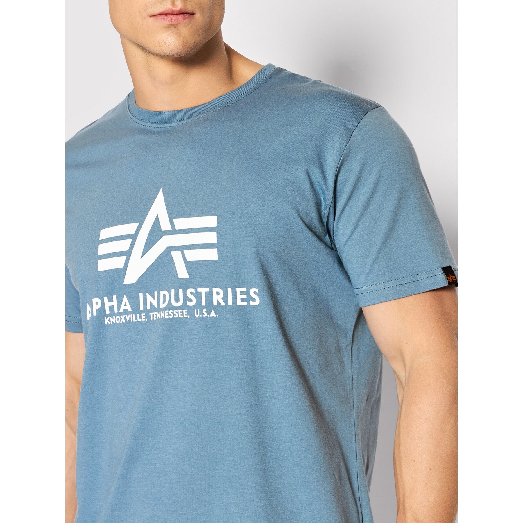 Alpha Industries T-Shirt Basic 100501 Modrá Regular Fit - Pepit.cz