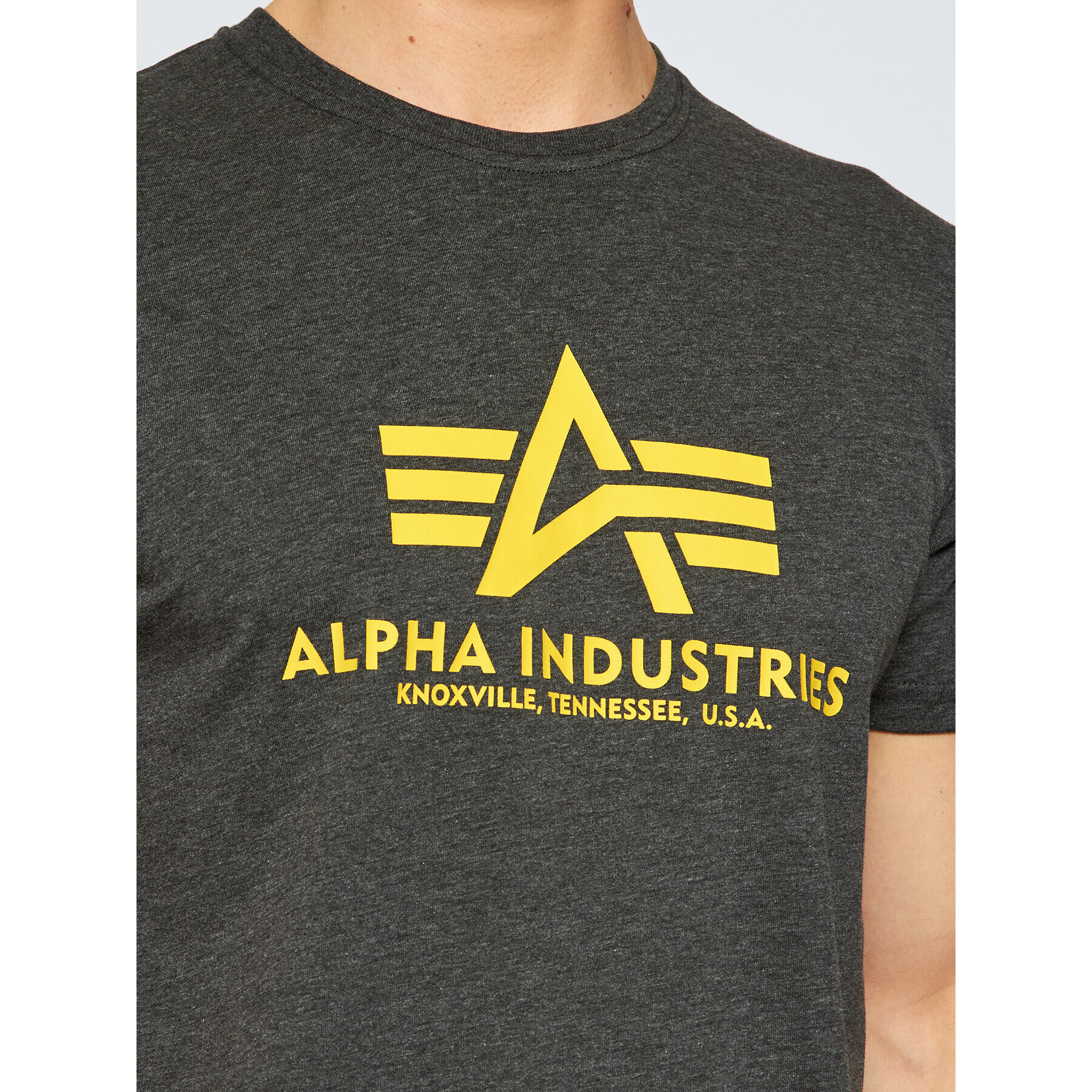 Alpha Industries T-Shirt Basic 100501 Šedá Regular Fit - Pepit.cz