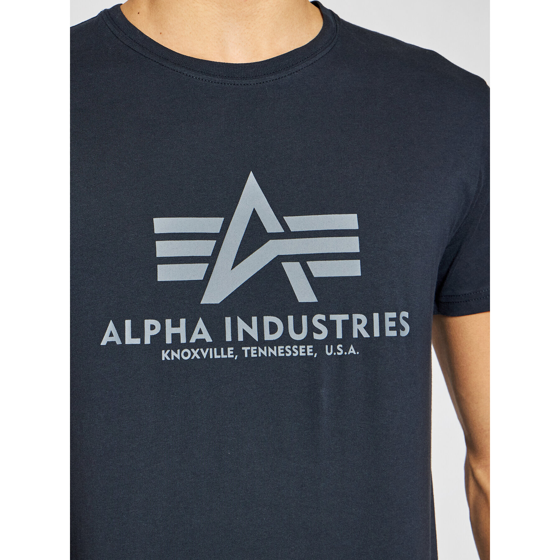 Alpha Industries T-Shirt Basic 100501 Tmavomodrá Regular Fit - Pepit.cz