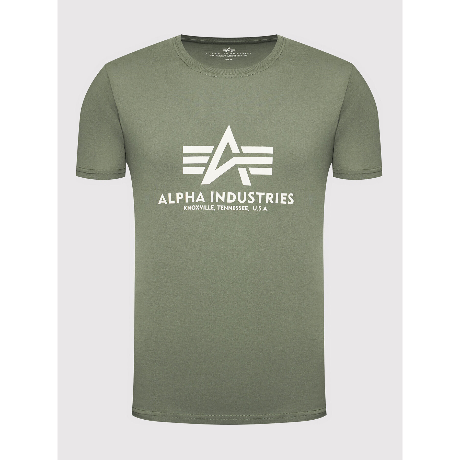 Alpha Industries T-Shirt Basic 100501 Zelená Regular Fit - Pepit.cz