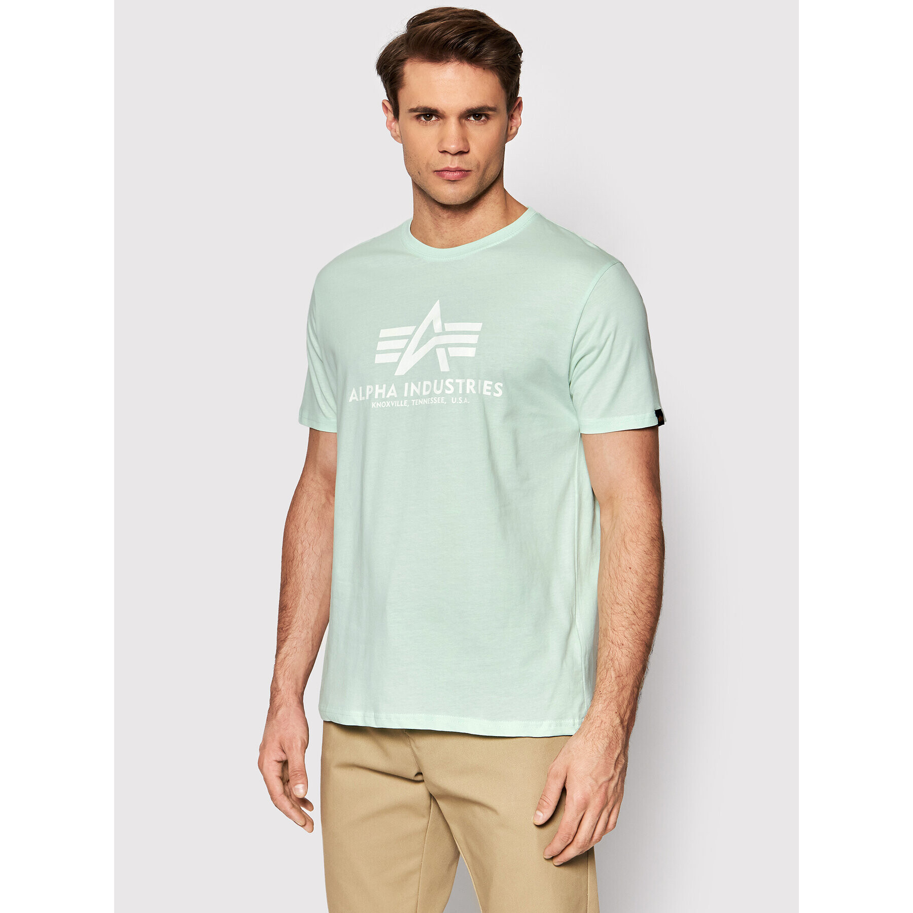 Alpha Industries T-Shirt Basic 100501 Zelená Regular Fit - Pepit.cz