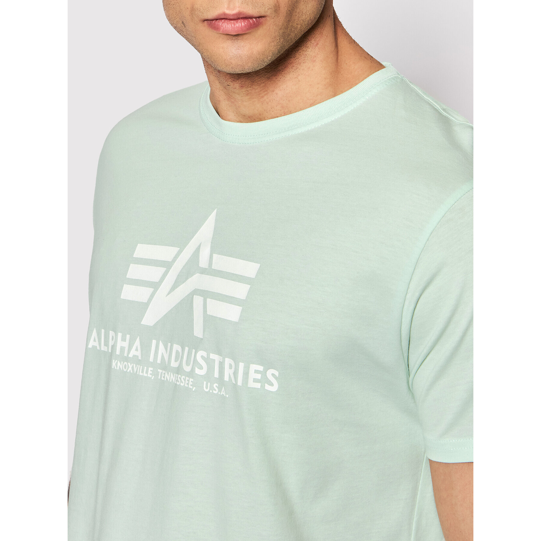 Alpha Industries T-Shirt Basic 100501 Zelená Regular Fit - Pepit.cz