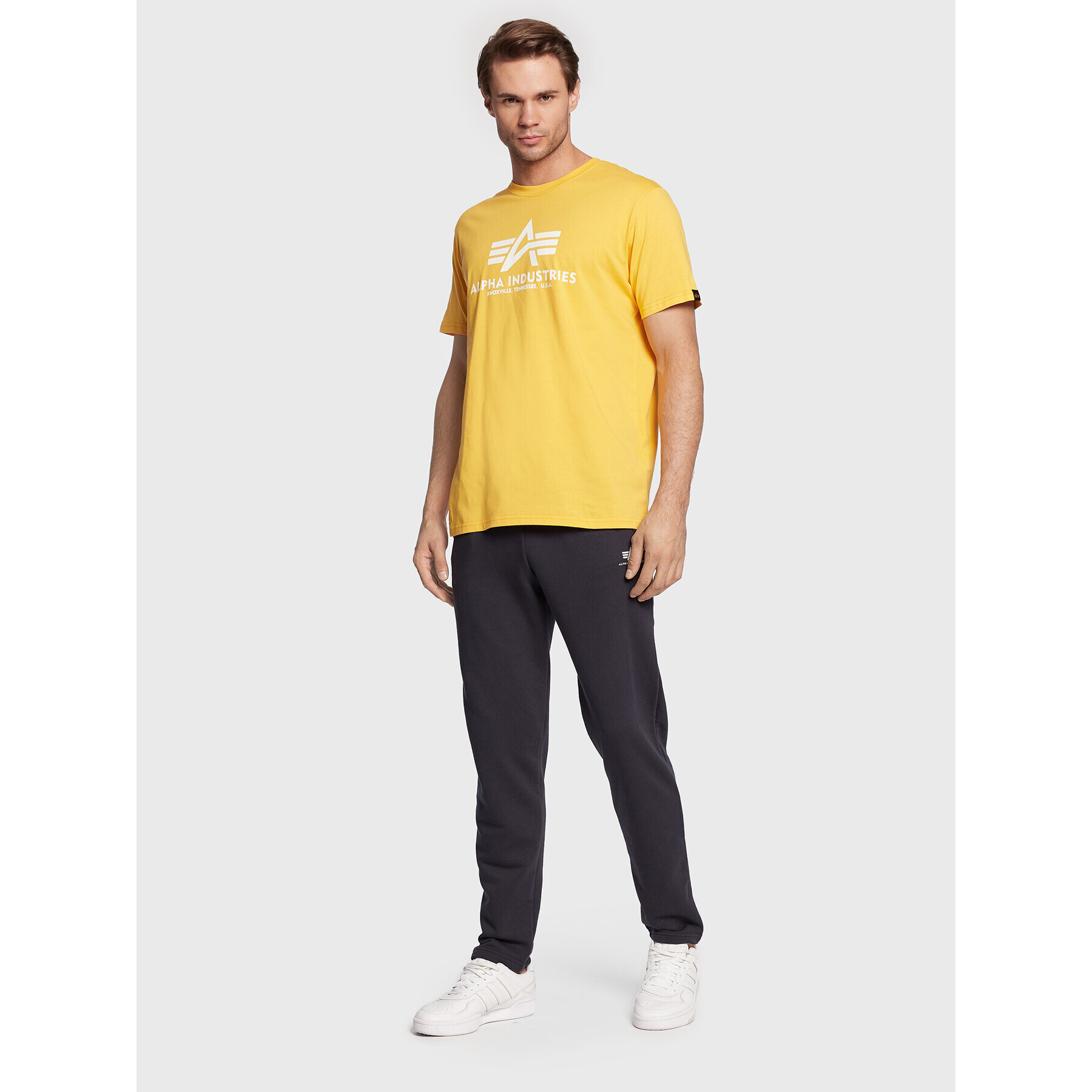 Alpha Industries T-Shirt Basic 100501 Žlutá Regular Fit - Pepit.cz