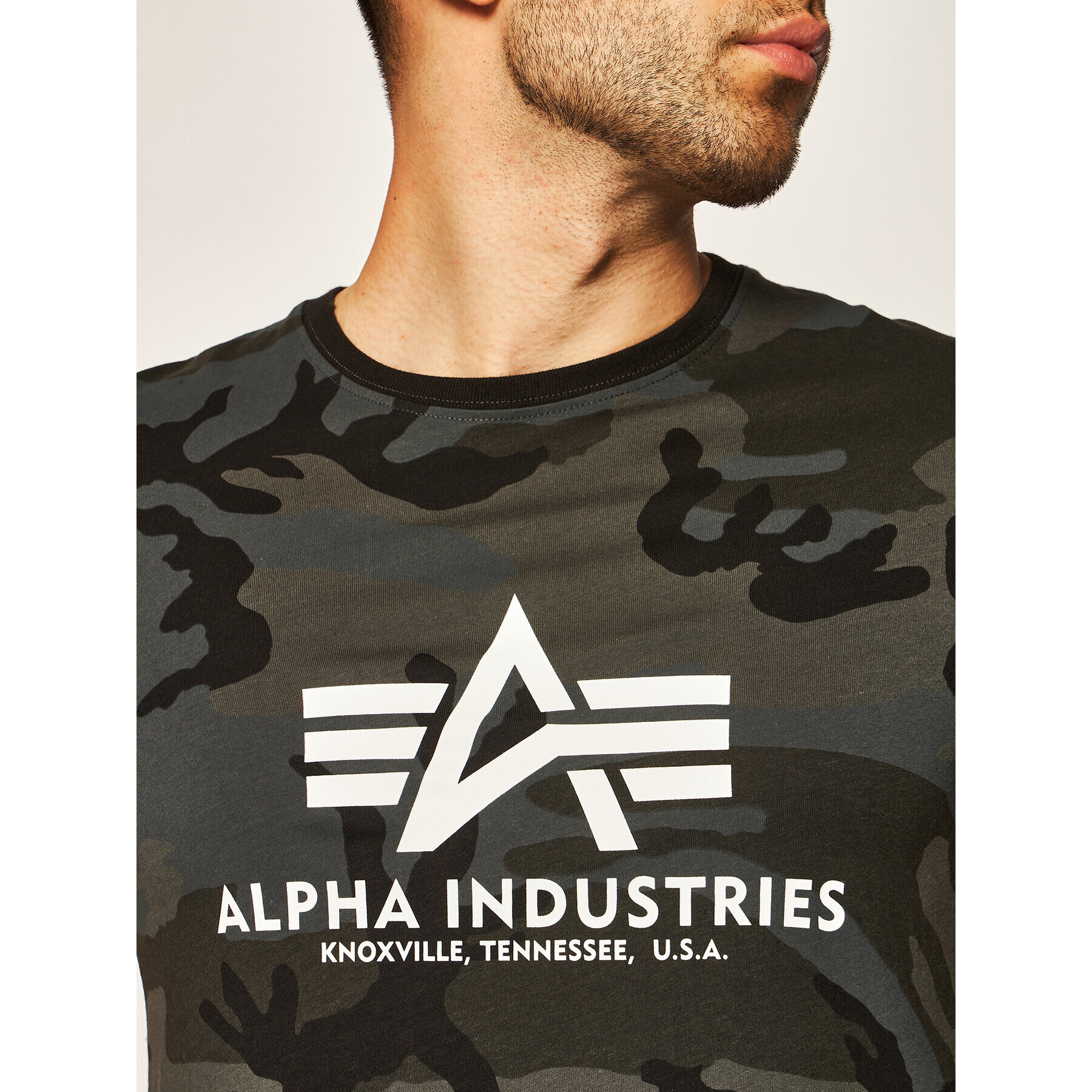 Alpha Industries T-Shirt Basic 100501C Šedá Regular Fit - Pepit.cz