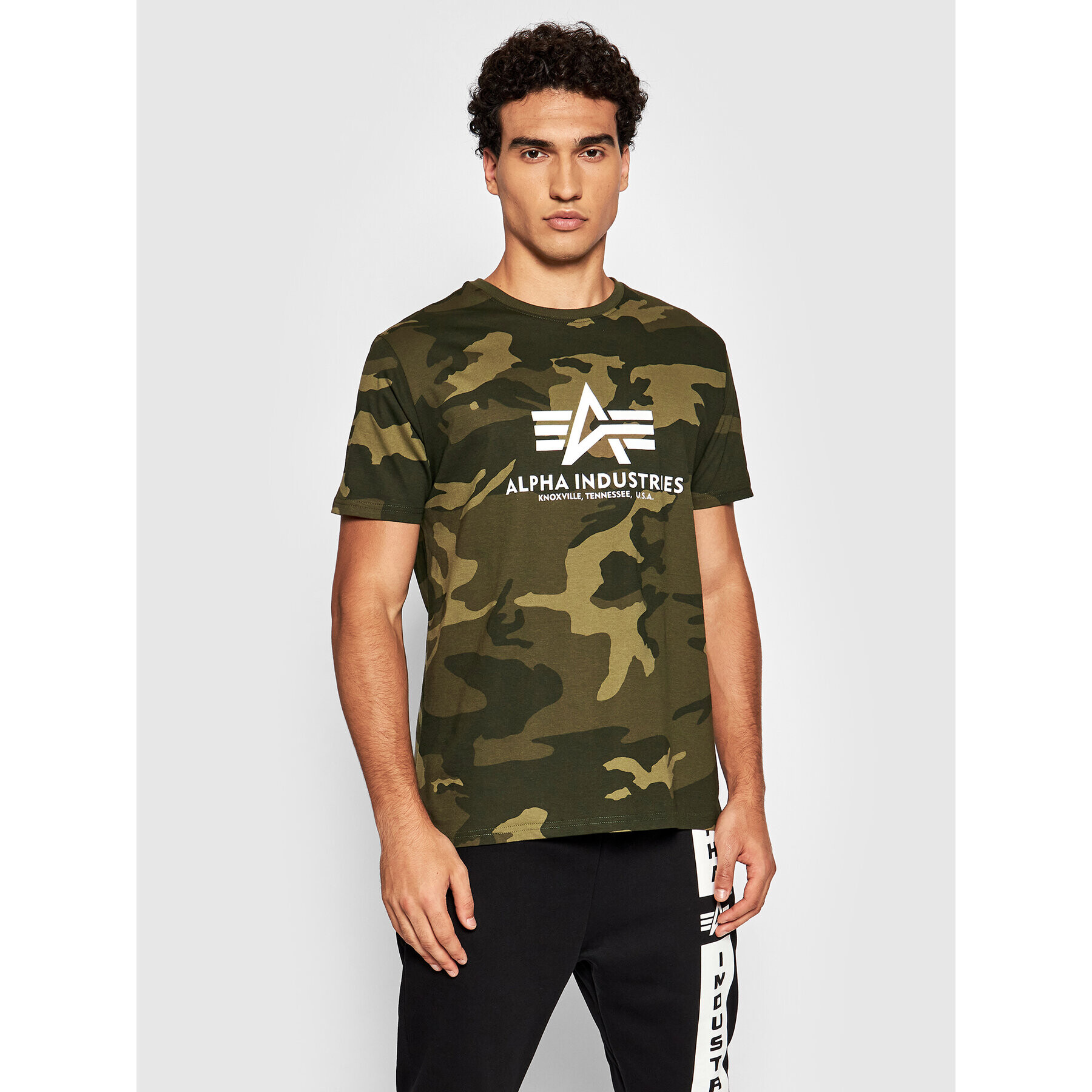 Alpha Industries T-Shirt Basic 100501C Zelená Regular Fit - Pepit.cz