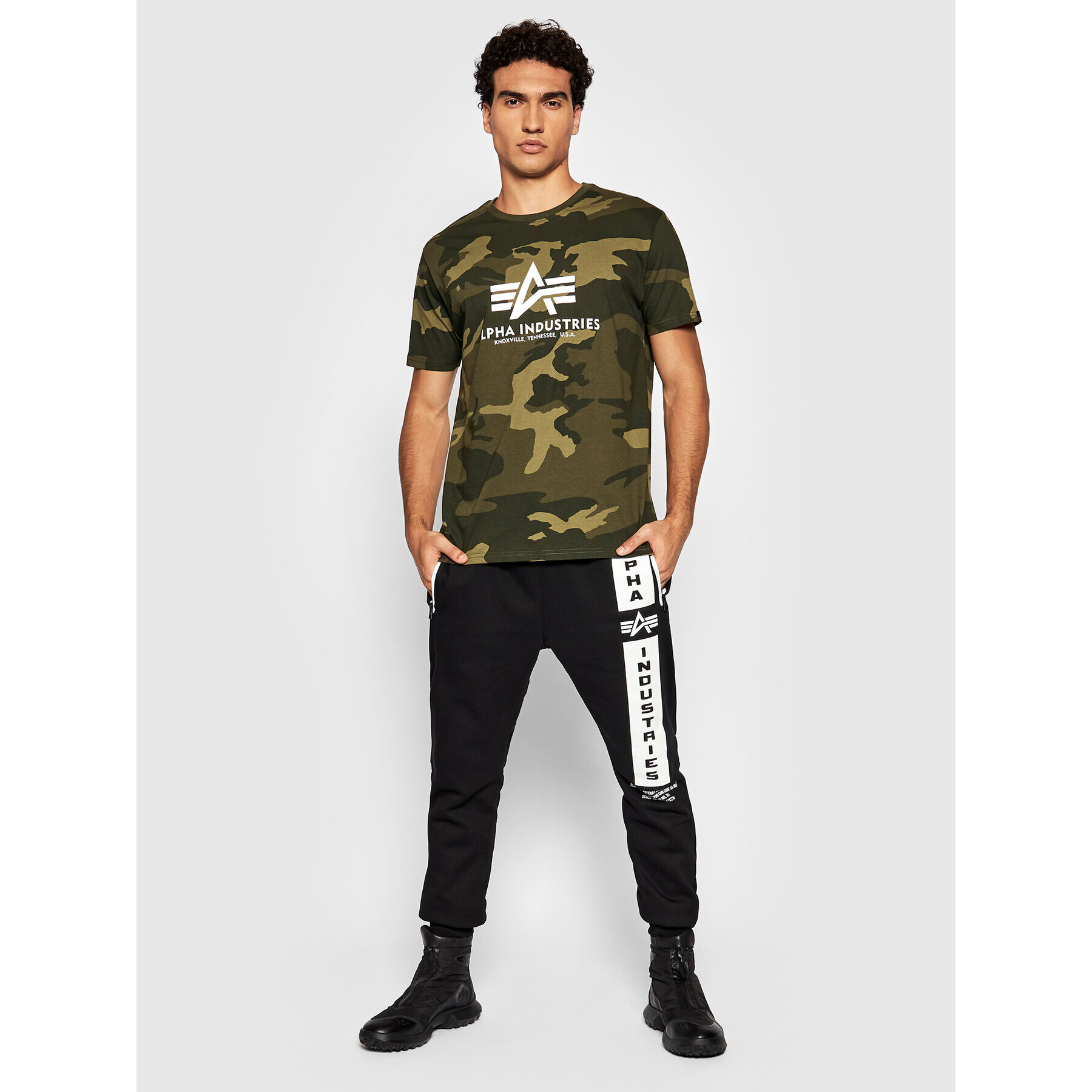 Alpha Industries T-Shirt Basic 100501C Zelená Regular Fit - Pepit.cz