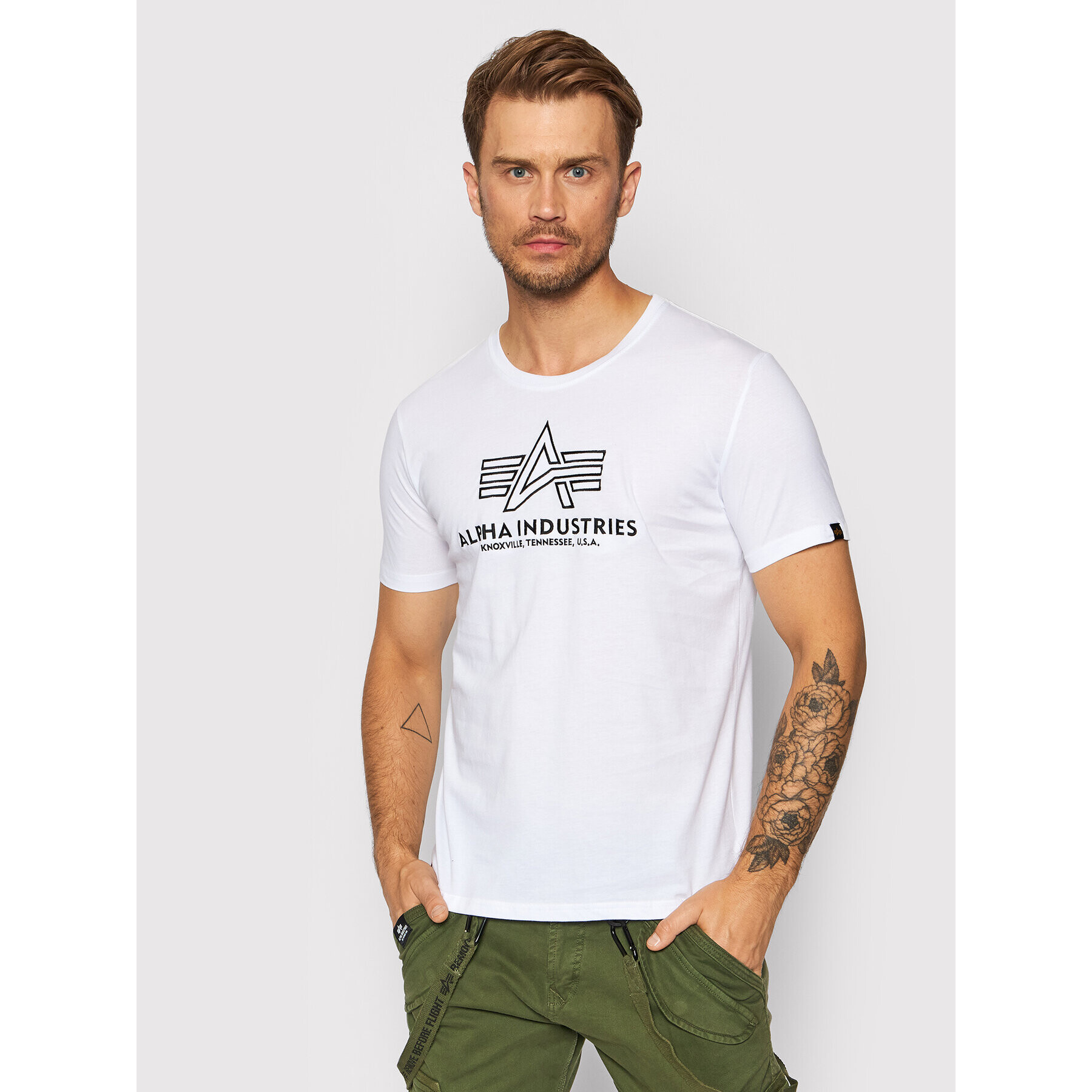 Alpha Industries T-Shirt Basic 118505 Bílá Regular Fit - Pepit.cz