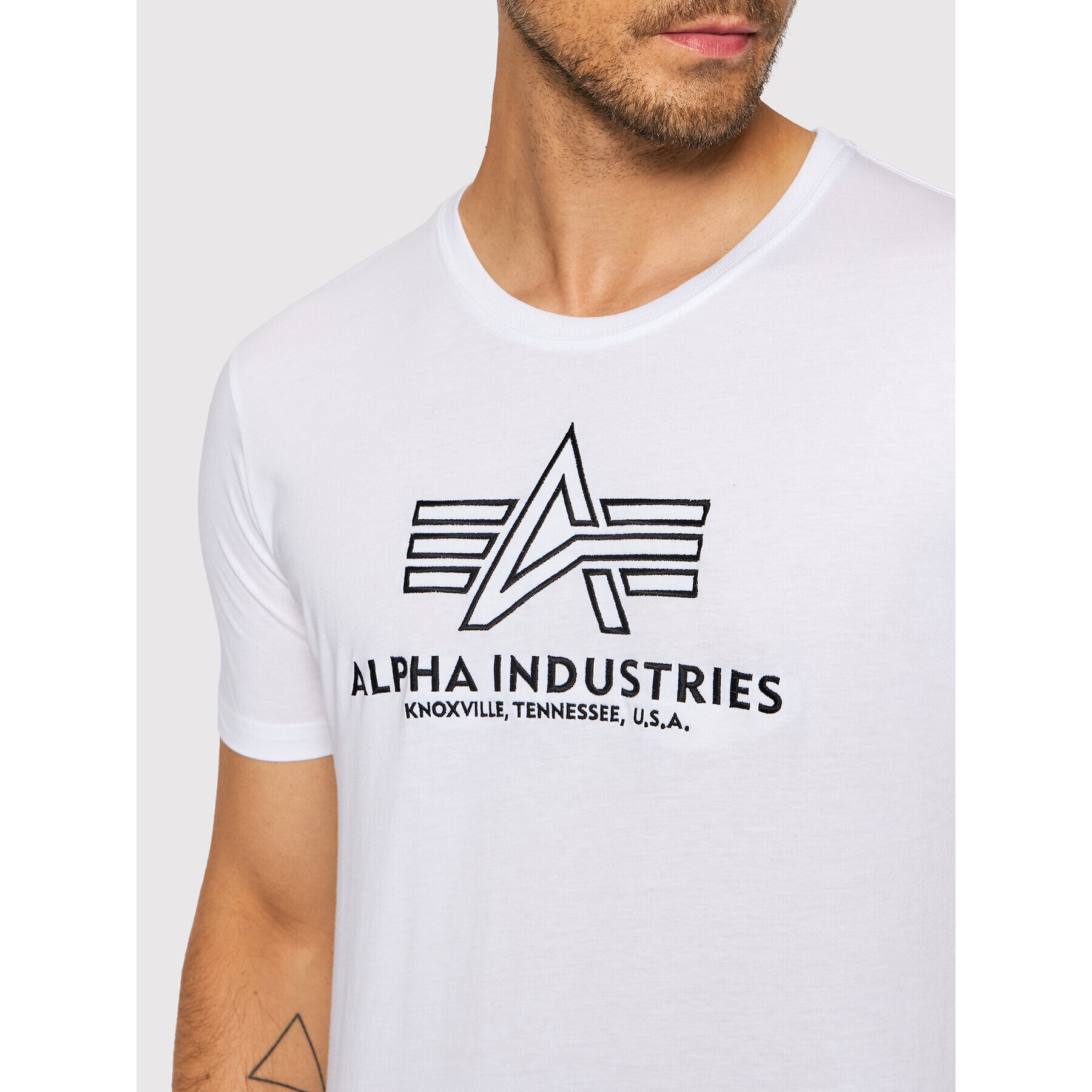 Alpha Industries T-Shirt Basic 118505 Bílá Regular Fit - Pepit.cz