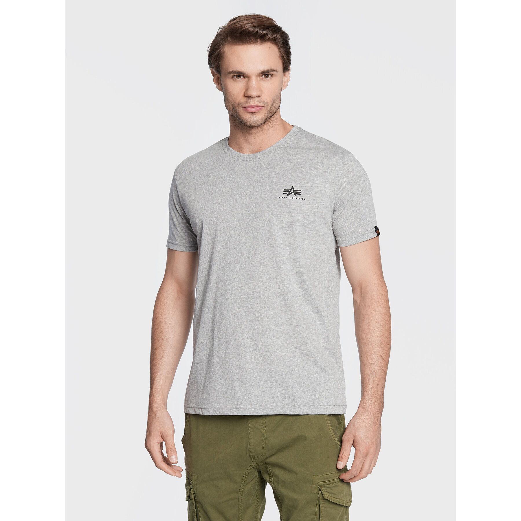 Alpha Industries T-Shirt Basic 188505 Šedá Regular Fit - Pepit.cz