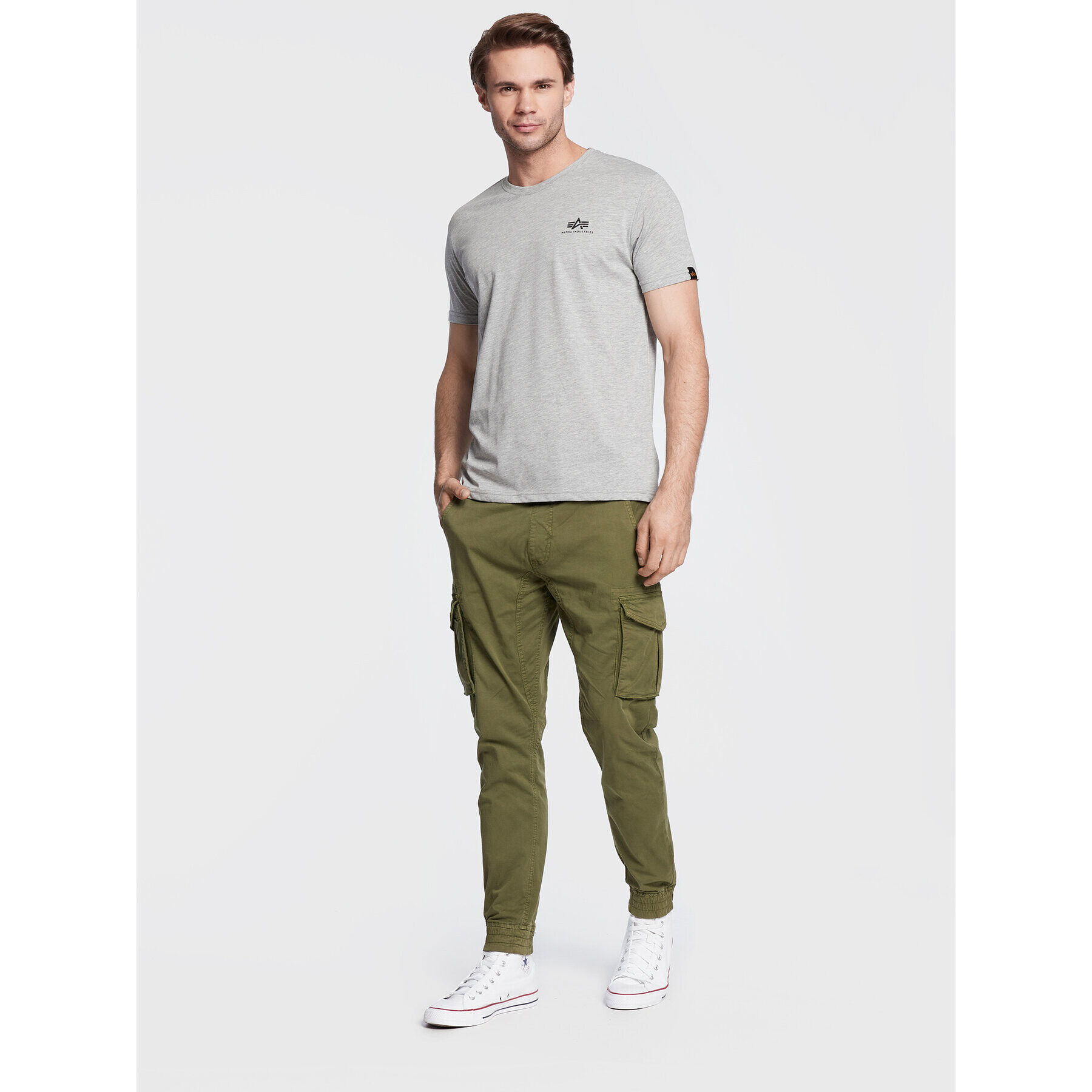 Alpha Industries T-Shirt Basic 188505 Šedá Regular Fit - Pepit.cz