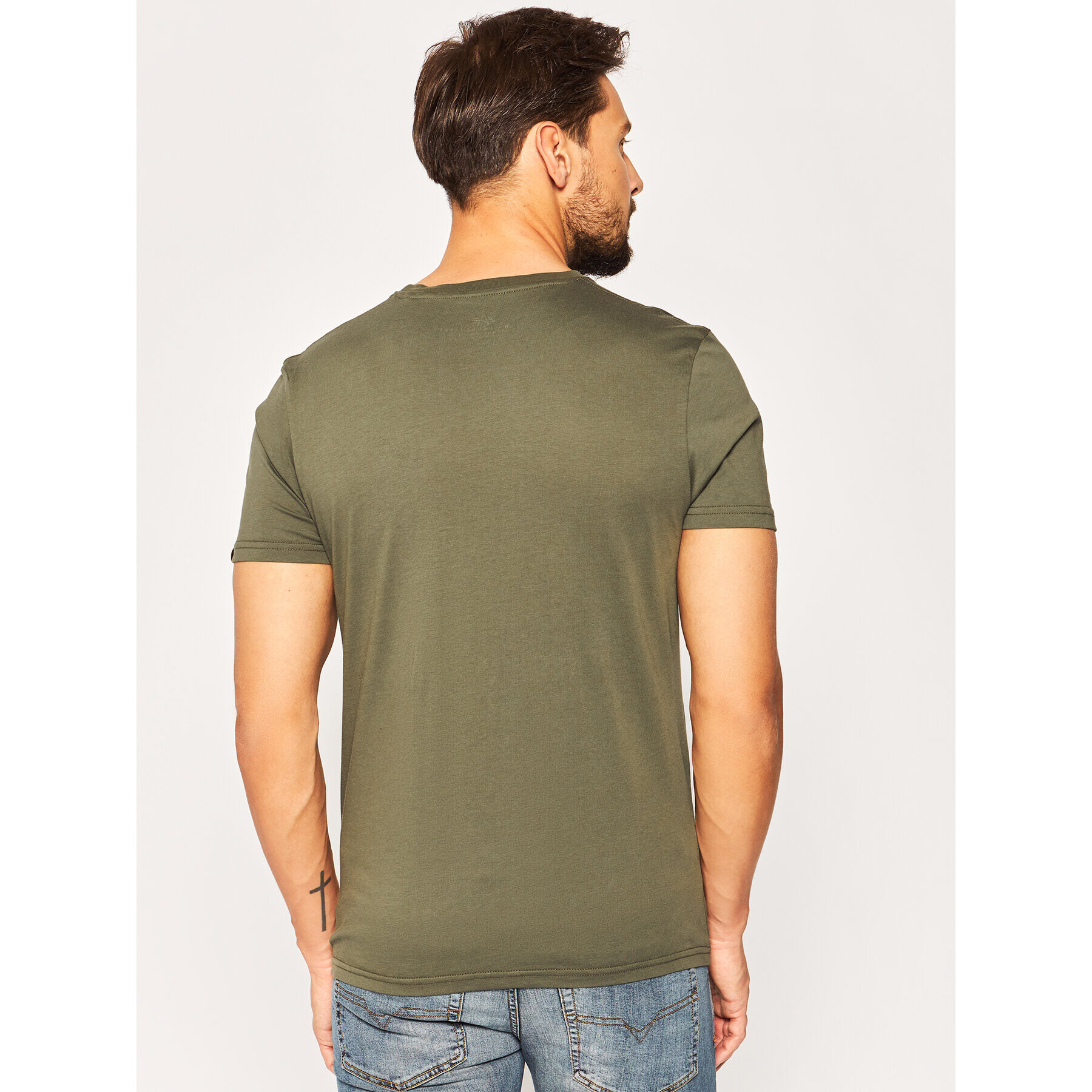 Alpha Industries T-Shirt Basic 188505 Zelená Regular Fit - Pepit.cz