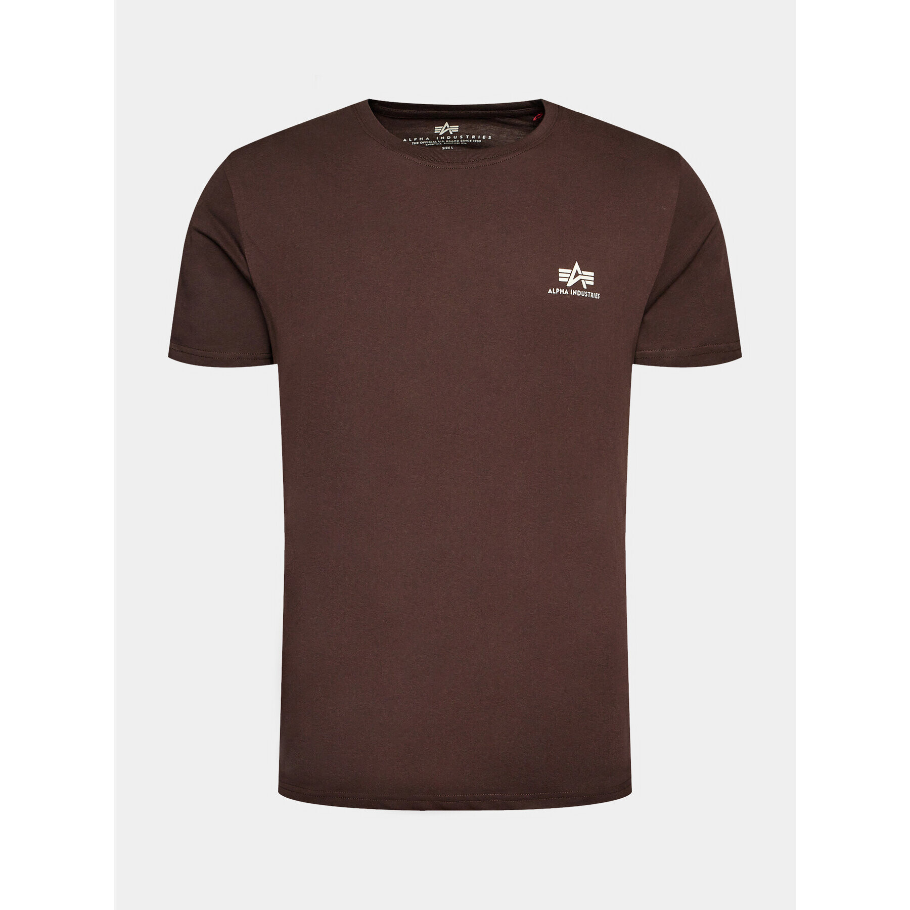 Alpha Industries T-Shirt Basic Small Logo 188505 Hnědá Regular Fit - Pepit.cz