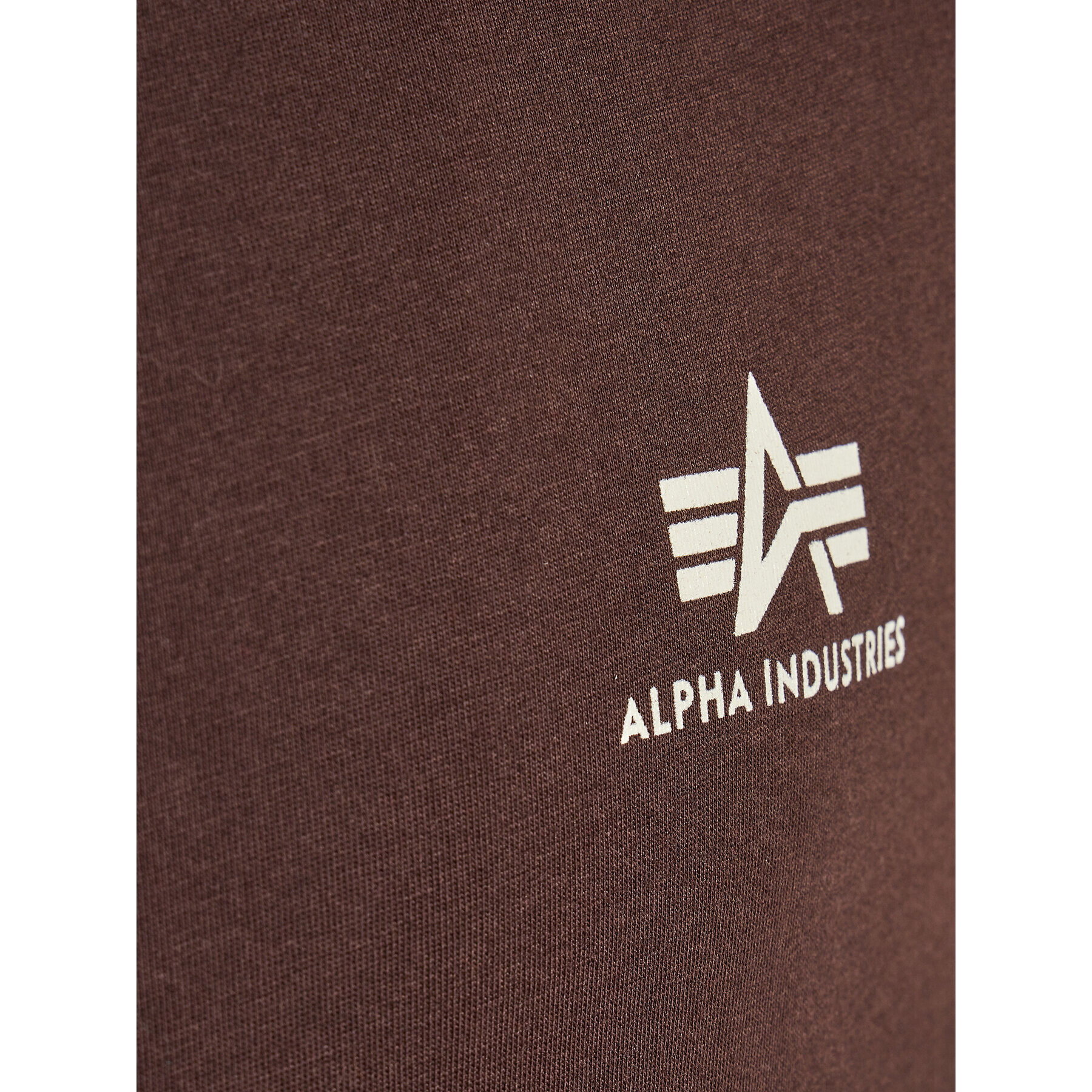 Alpha Industries T-Shirt Basic Small Logo 188505 Hnědá Regular Fit - Pepit.cz