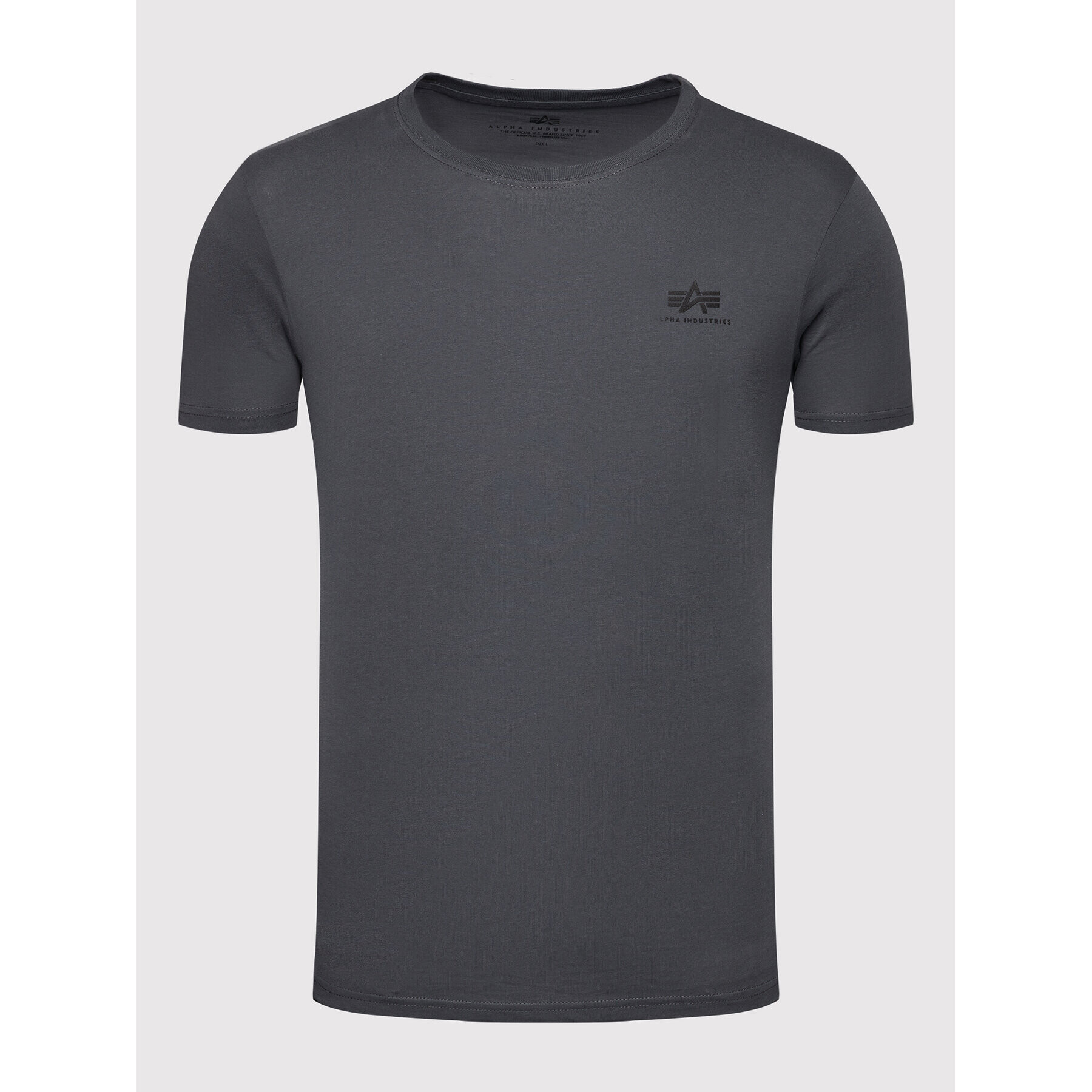 Alpha Industries T-Shirt Basic Small Logo 188505 Šedá Regular Fit - Pepit.cz