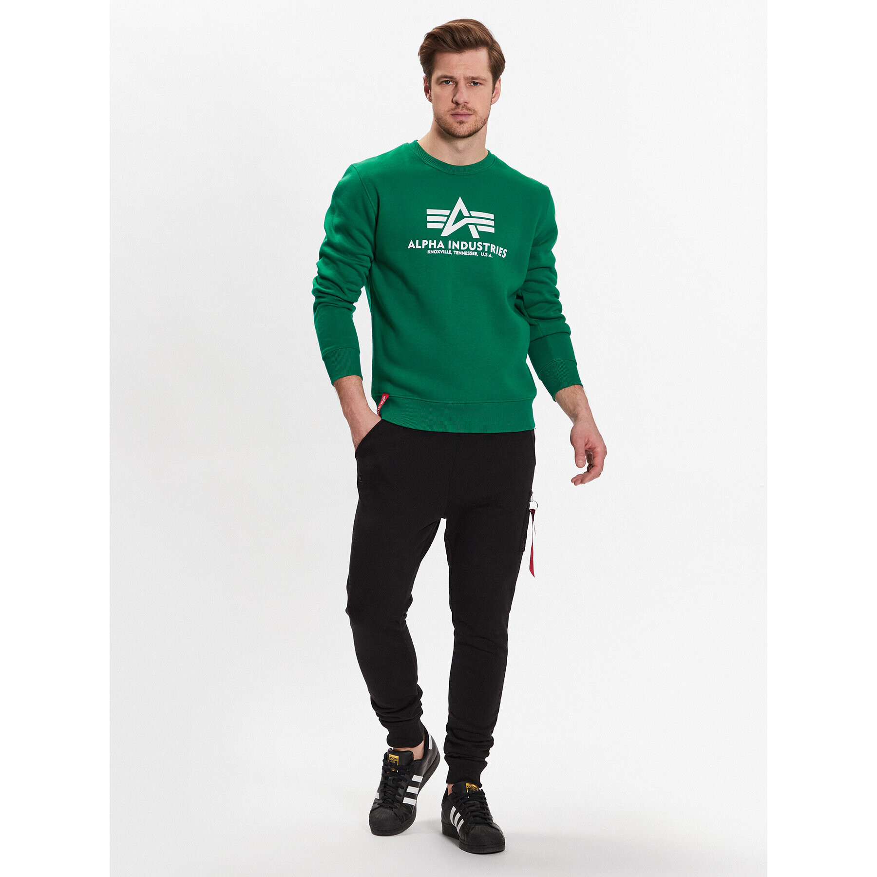 Alpha Industries Mikina Basic 178302 Zelená Regular Fit - Pepit.cz