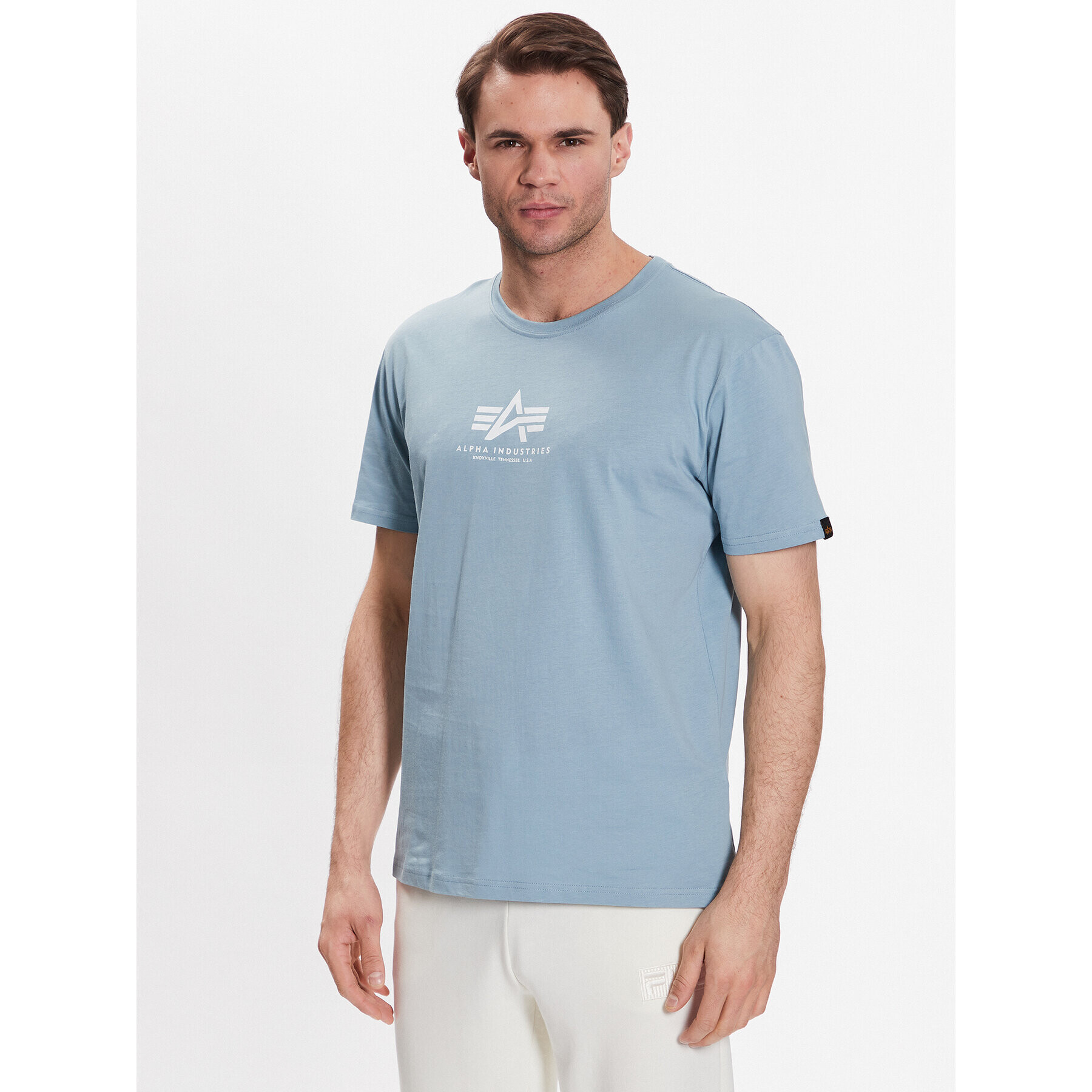 Alpha Industries T-Shirt Basic 118533 Modrá Regular Fit - Pepit.cz