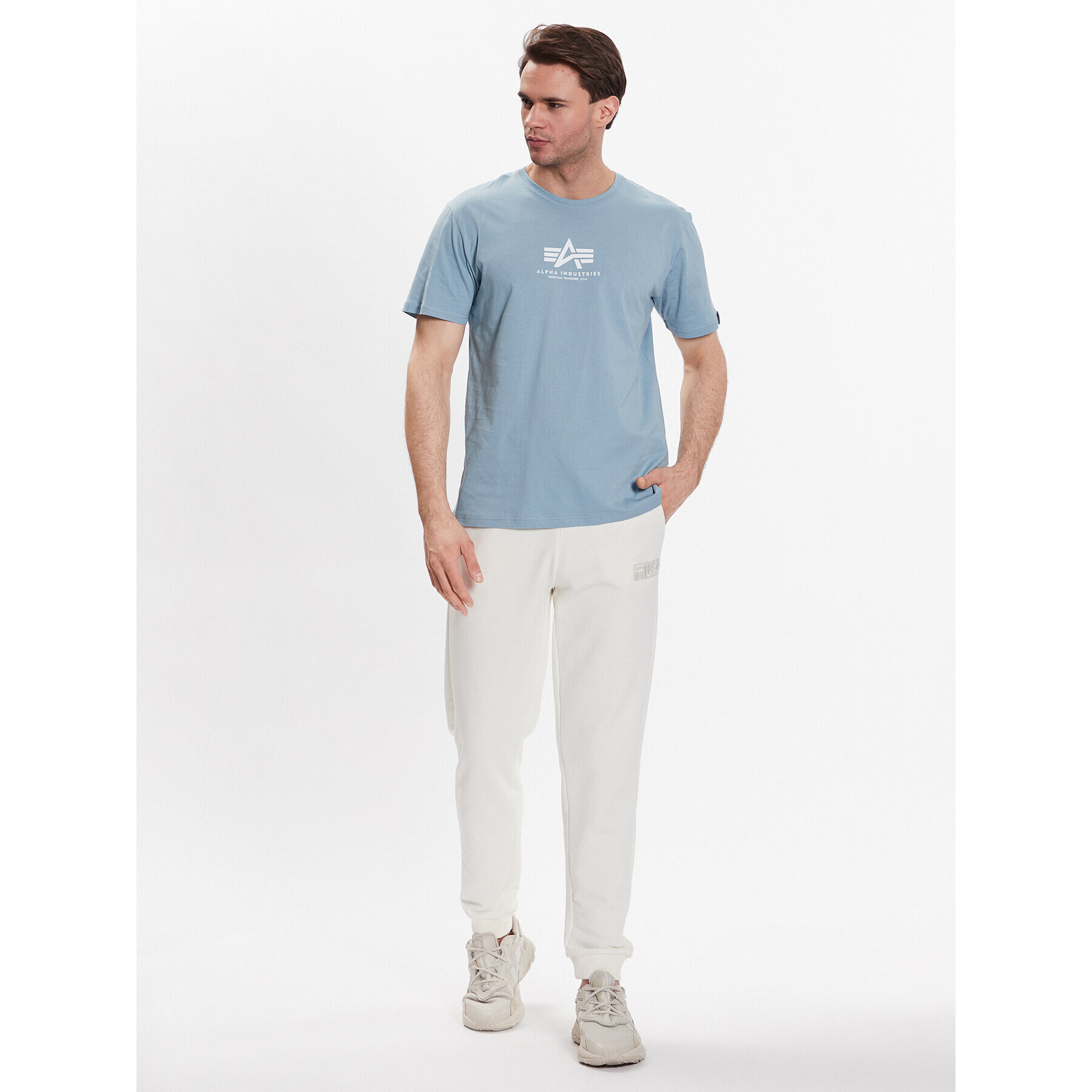 Alpha Industries T-Shirt Basic 118533 Modrá Regular Fit - Pepit.cz