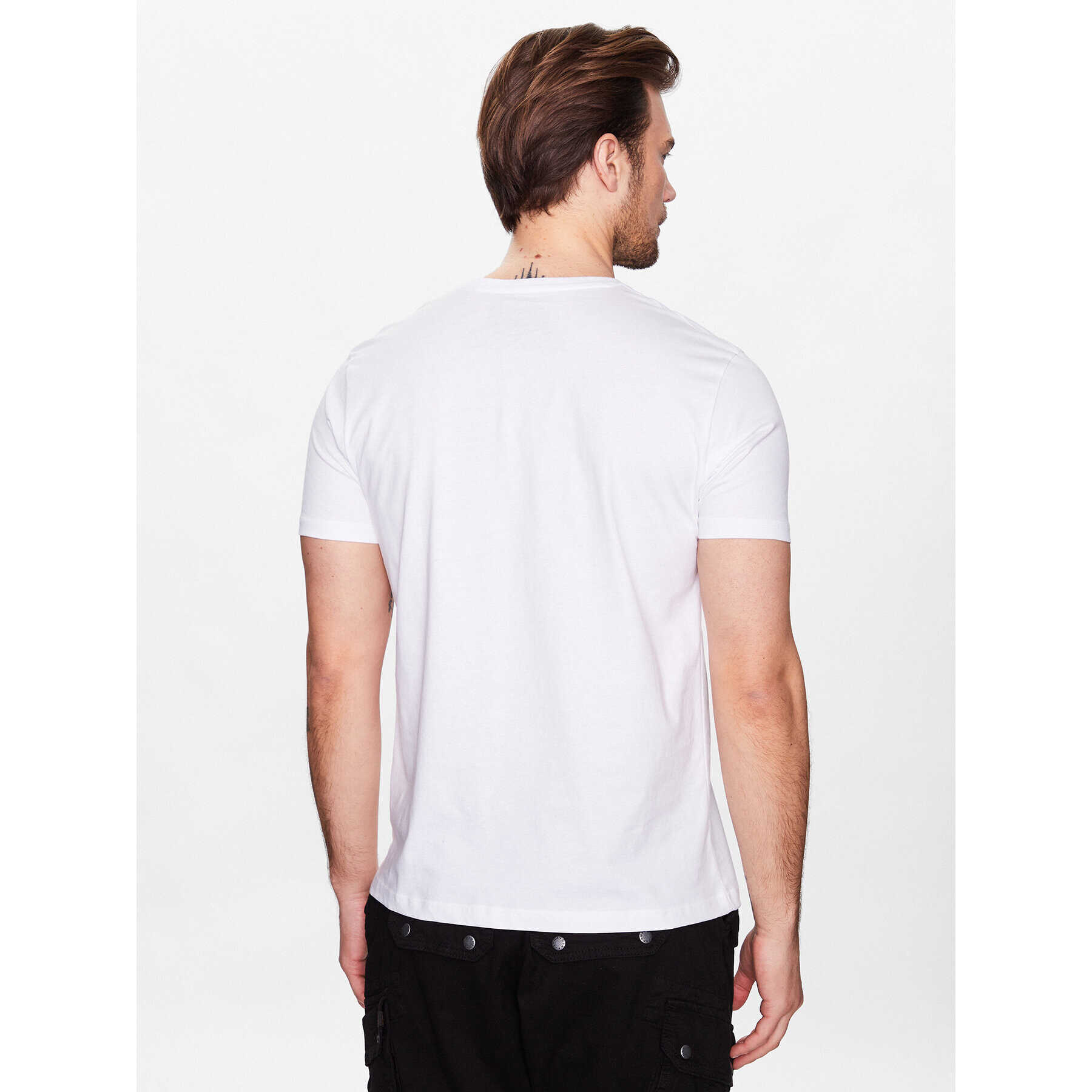 Alpha Industries T-Shirt Basic T Rubber 100501RB Bílá Regular Fit - Pepit.cz