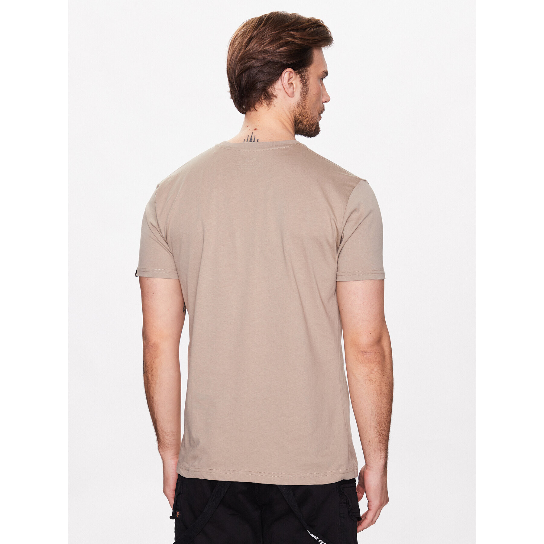 Alpha Industries T-Shirt Basic T-Shirt Béžová Regular Fit - Pepit.cz