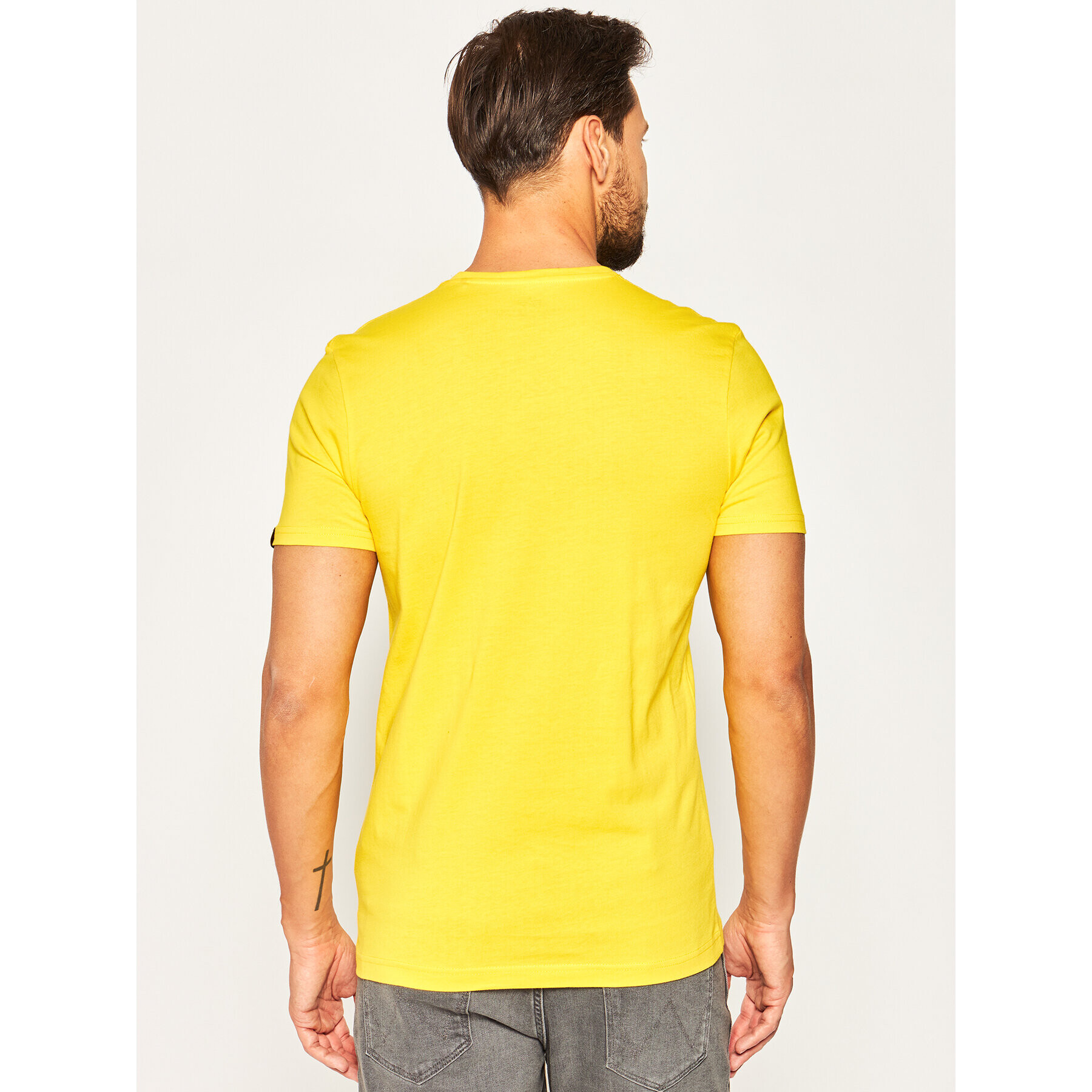 Alpha Industries T-Shirt Basic T Small Logo 188505 Žlutá Regular Fit - Pepit.cz