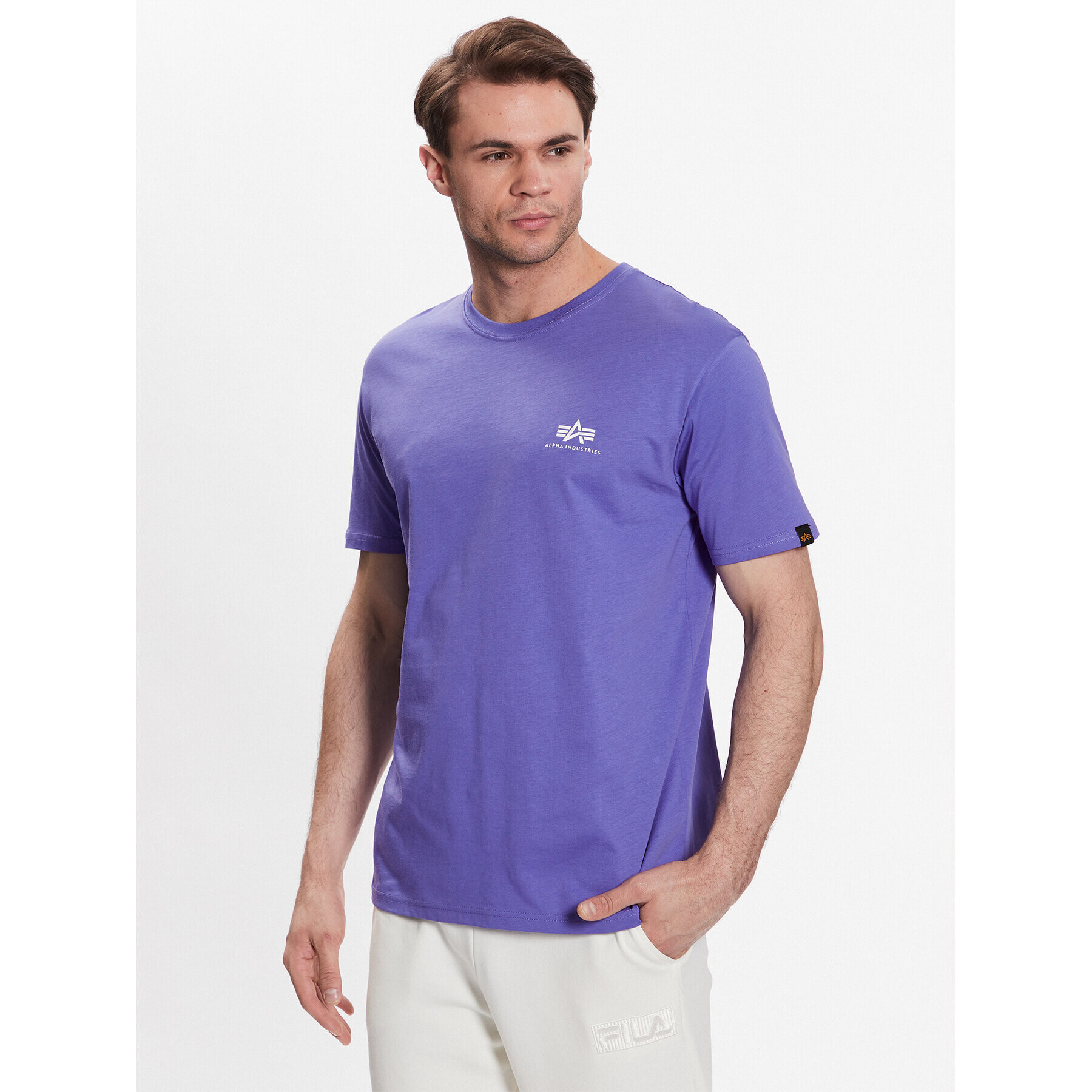 Alpha Industries T-Shirt Basic 188505 Fialová Regular Fit - Pepit.cz